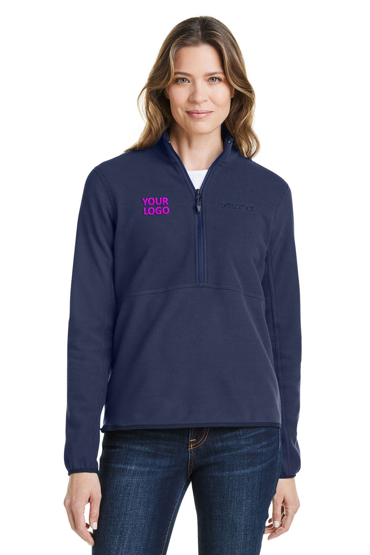 Marmot Ladies Rocklin Half-Zip Custom Jackets, Arctic Navy