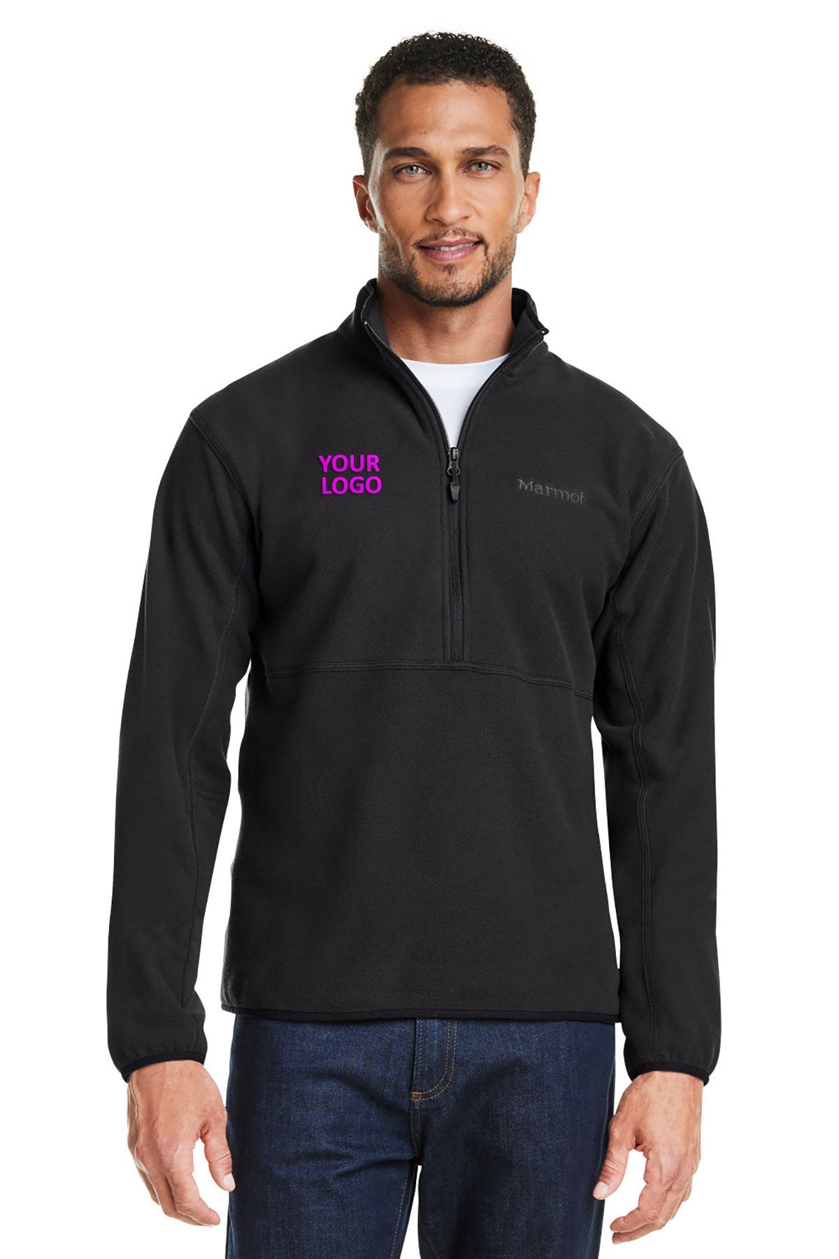 Marmot Rocklin Half-Zip Custom Jackets, Black