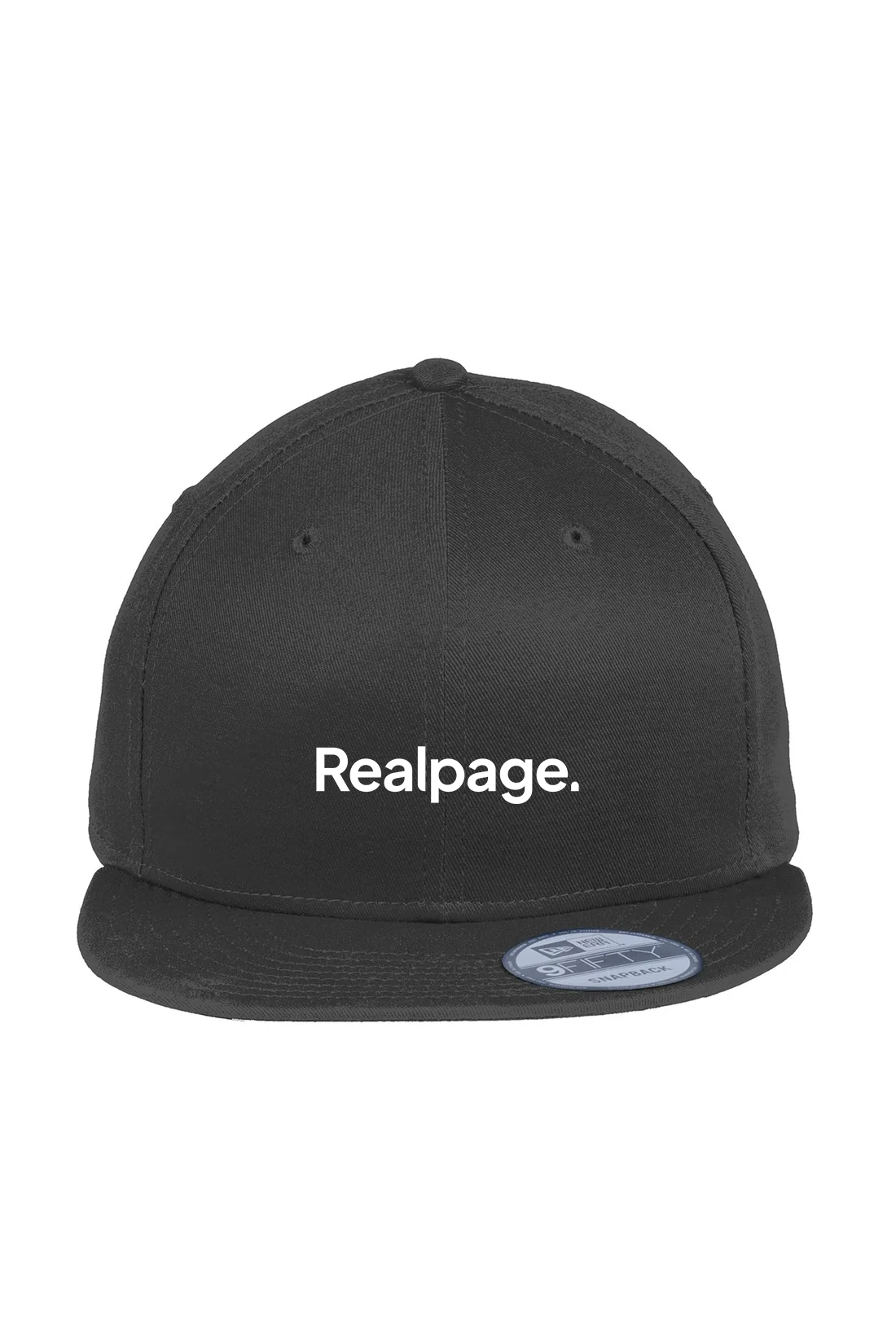 New Era Flat Bill Snapback Cap, Black [RealPage]