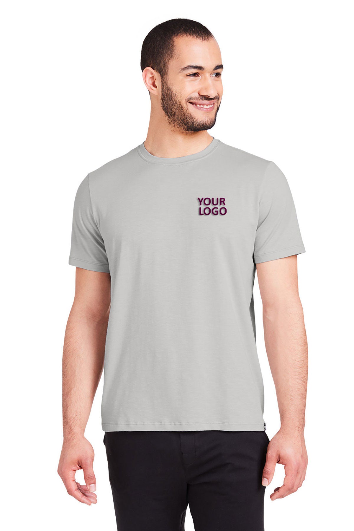 Glyder Mens Lumasof Custom T-Shirts, Ash Grey