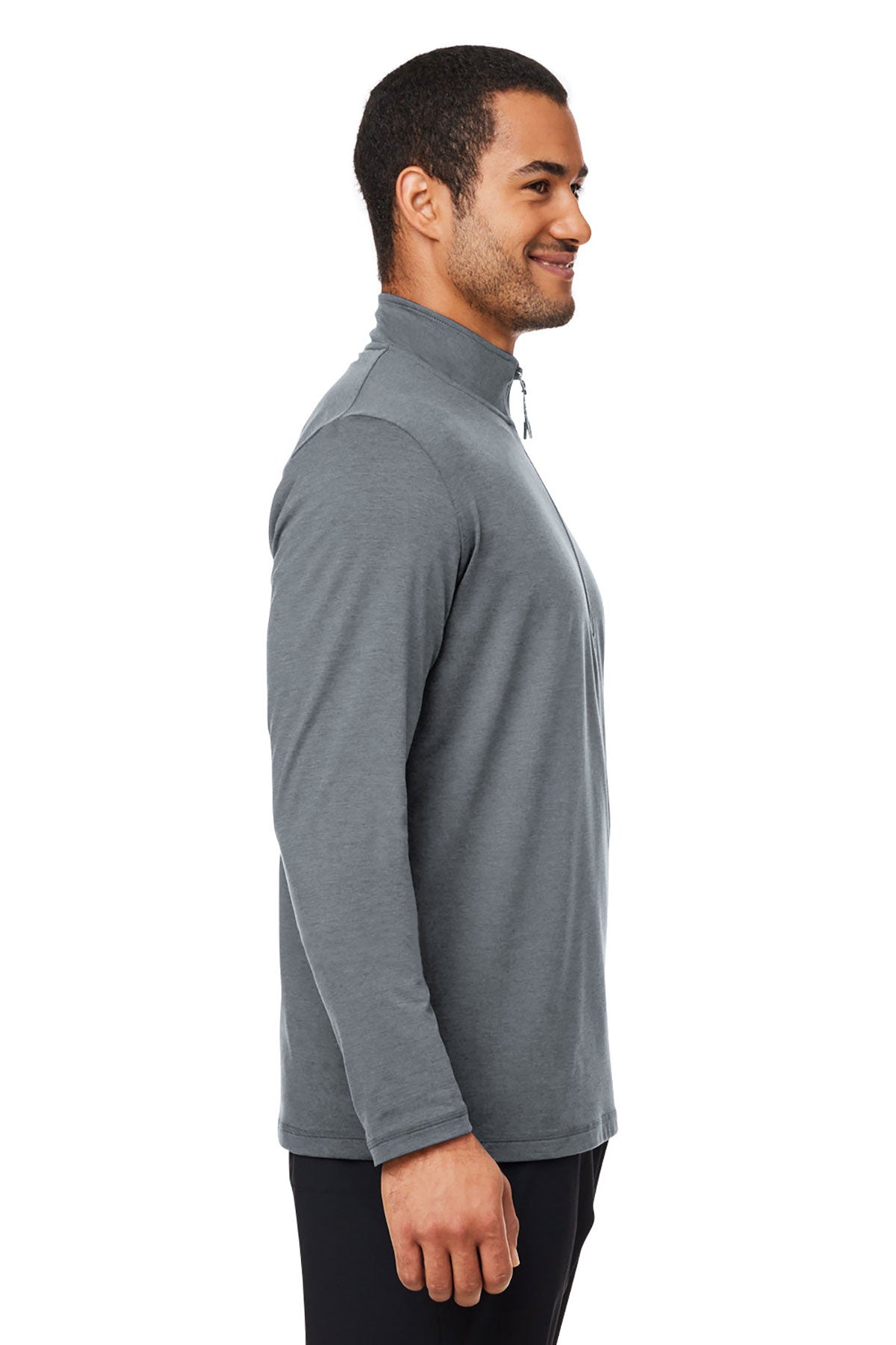 Glyder Men's Marbled Jersey Fairway Custom Quarter-Zips, Carbon Marble [Hearthside ]