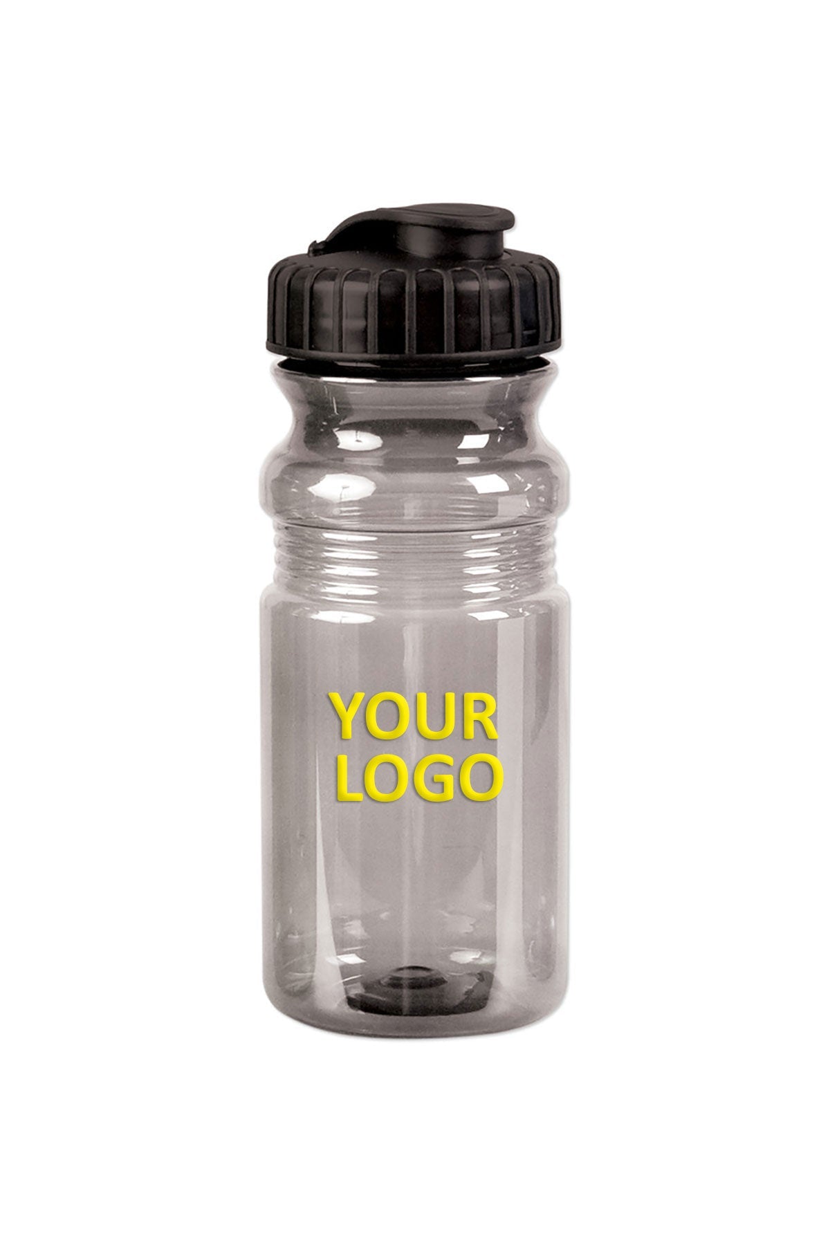 Prime Line Translucent 20oz Sport Custom Water Bottles With Snap Cap, Translucent Smoke
