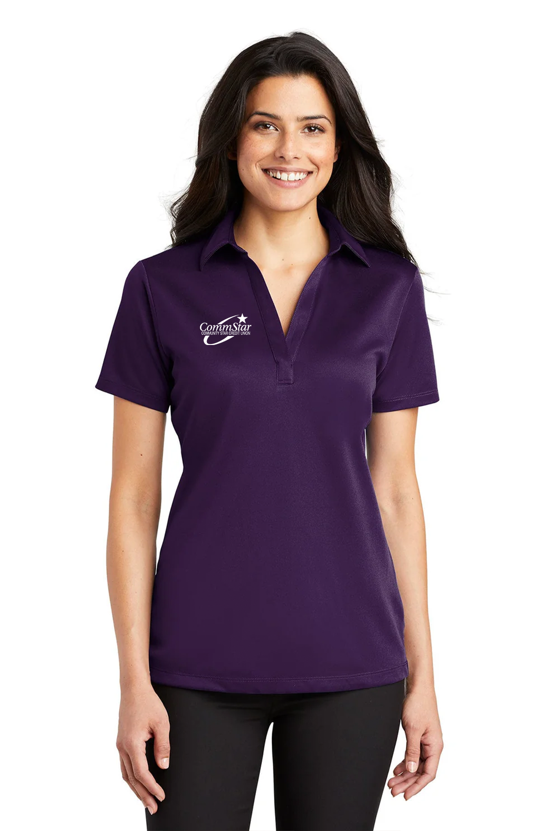 Port Authority Ladies Silk Touch Performance Polo, Bright Purple [CommStar Credit Union]