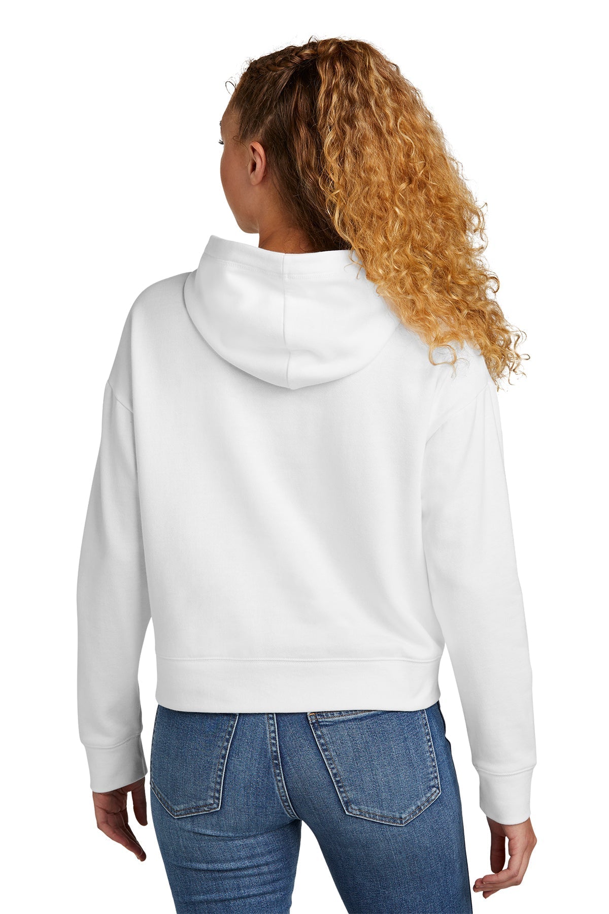 New Era Ladies Comeback Fleece Customized Hoodies, White [Launch Test 1]