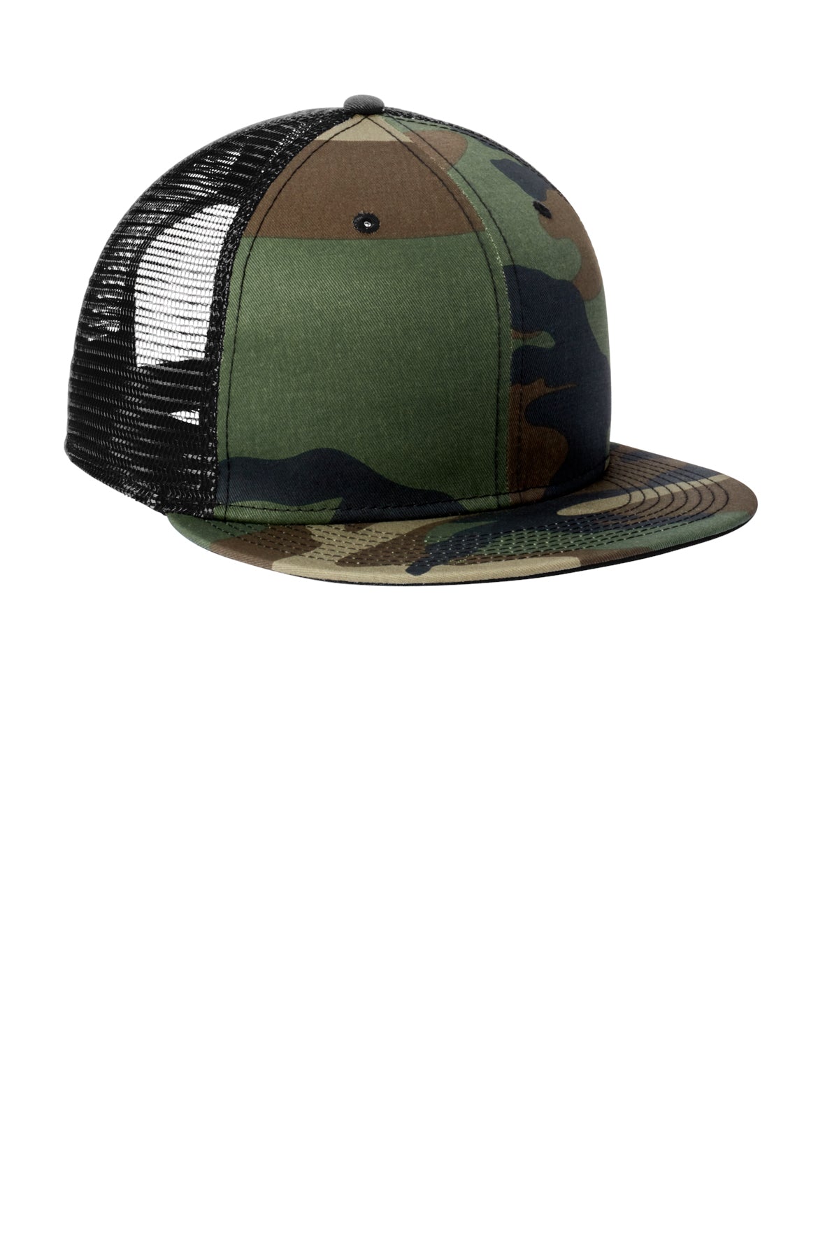 New Era Standard Fit Trucker Caps, Camo/ Black [Stratolaunch]