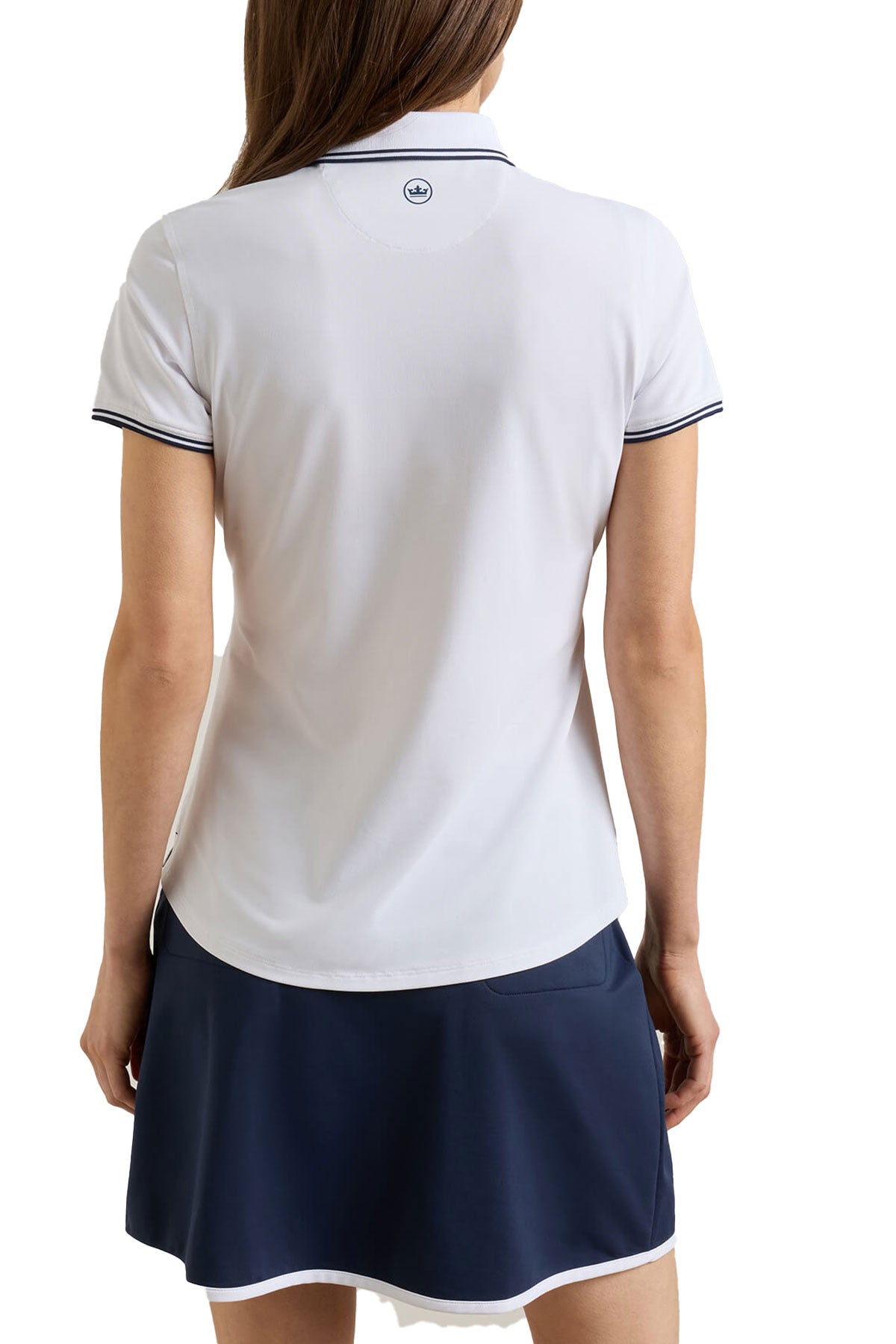Peter Millar Women's Canterbury Tipped Sport Mesh Custom Polos, White