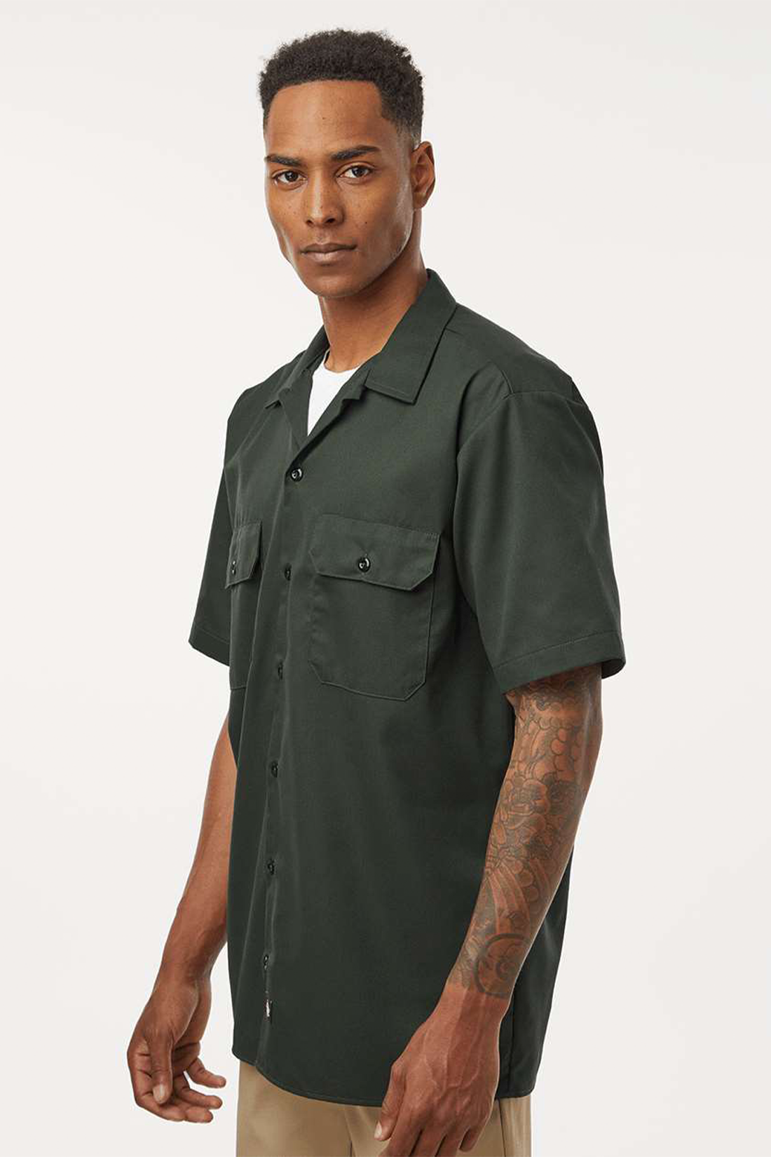 Dickies Short-Sleeve Work Shirt 2574, Olive Green