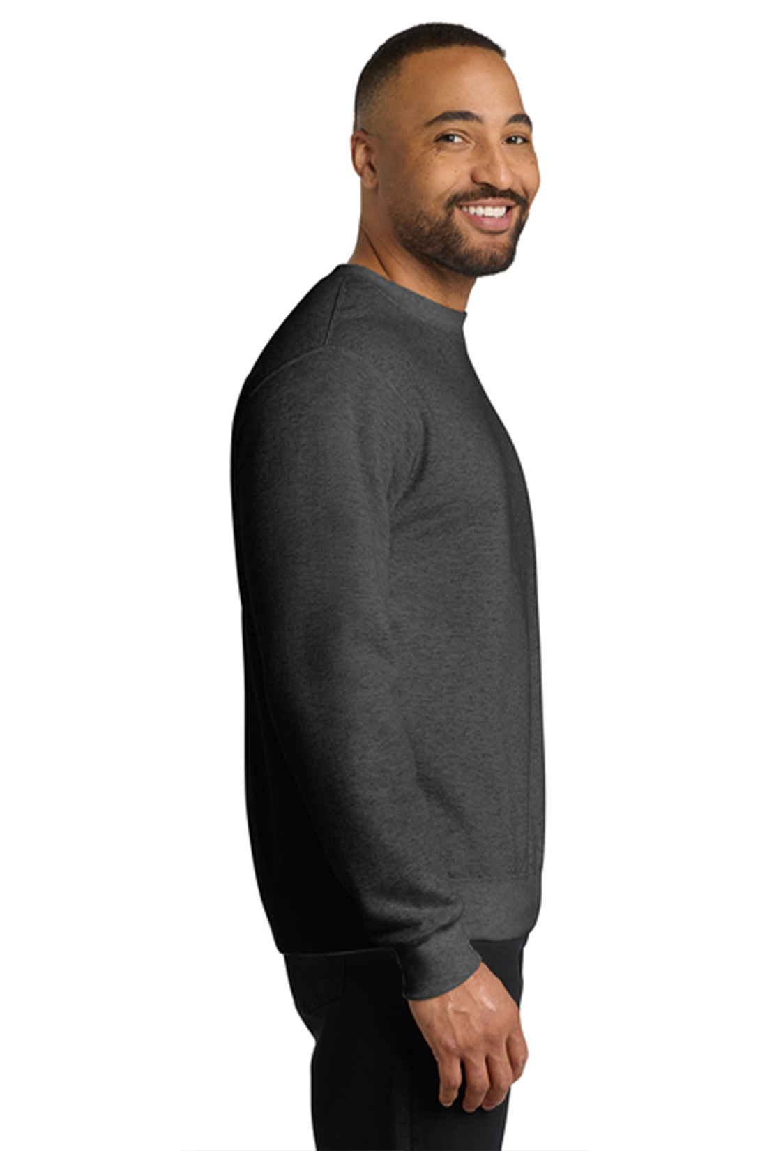 Port & Company Core Fleece Branded Sweatshirts, Dark Heather Grey