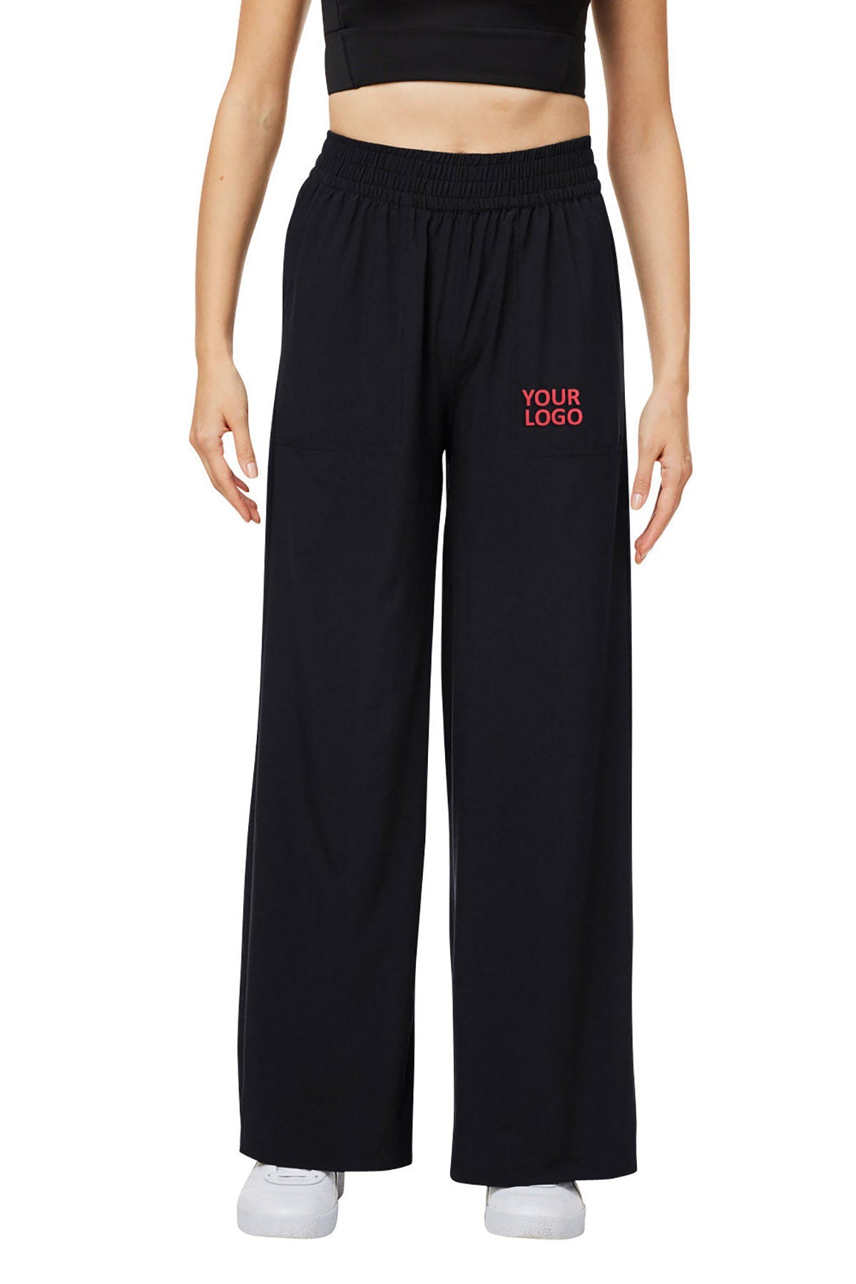 Glyder Ladies Sydney Wide Leg Custom Pants, Black