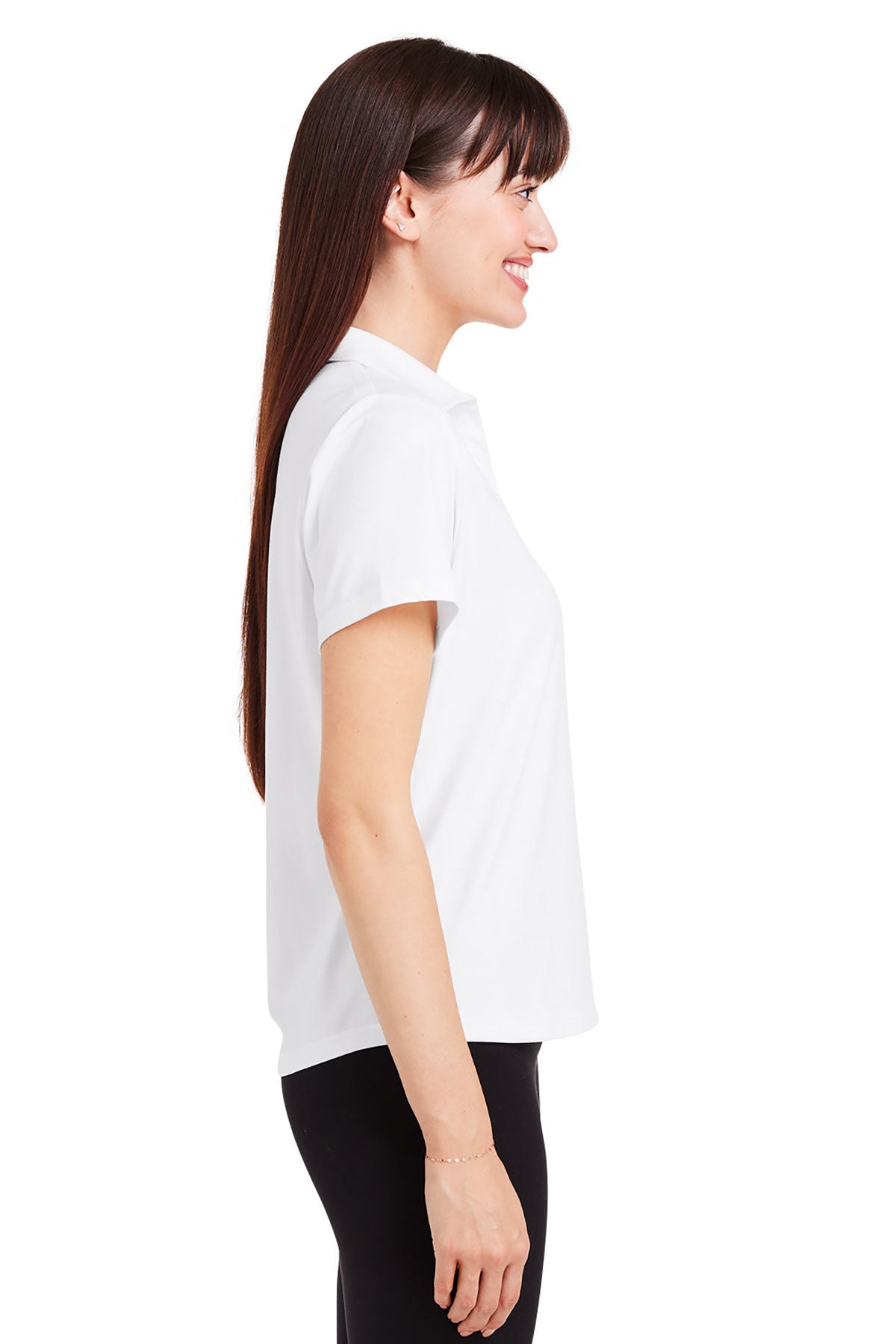 Glyder Ladies Marbled Fairway Custom Polos, White [Calvada Surveying Inc]