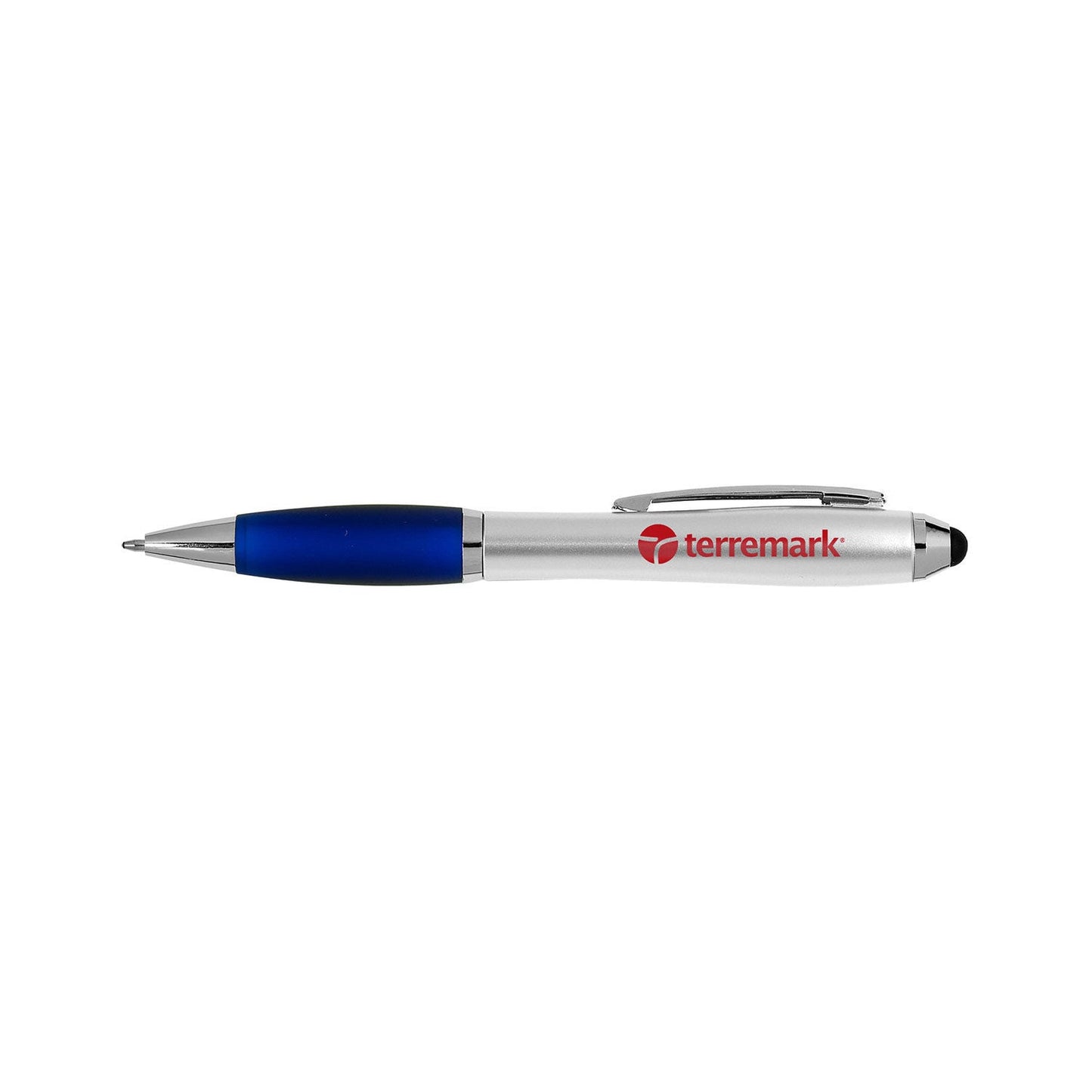 Prime Line Ergo Stylus Pens, Silver/ Blue
