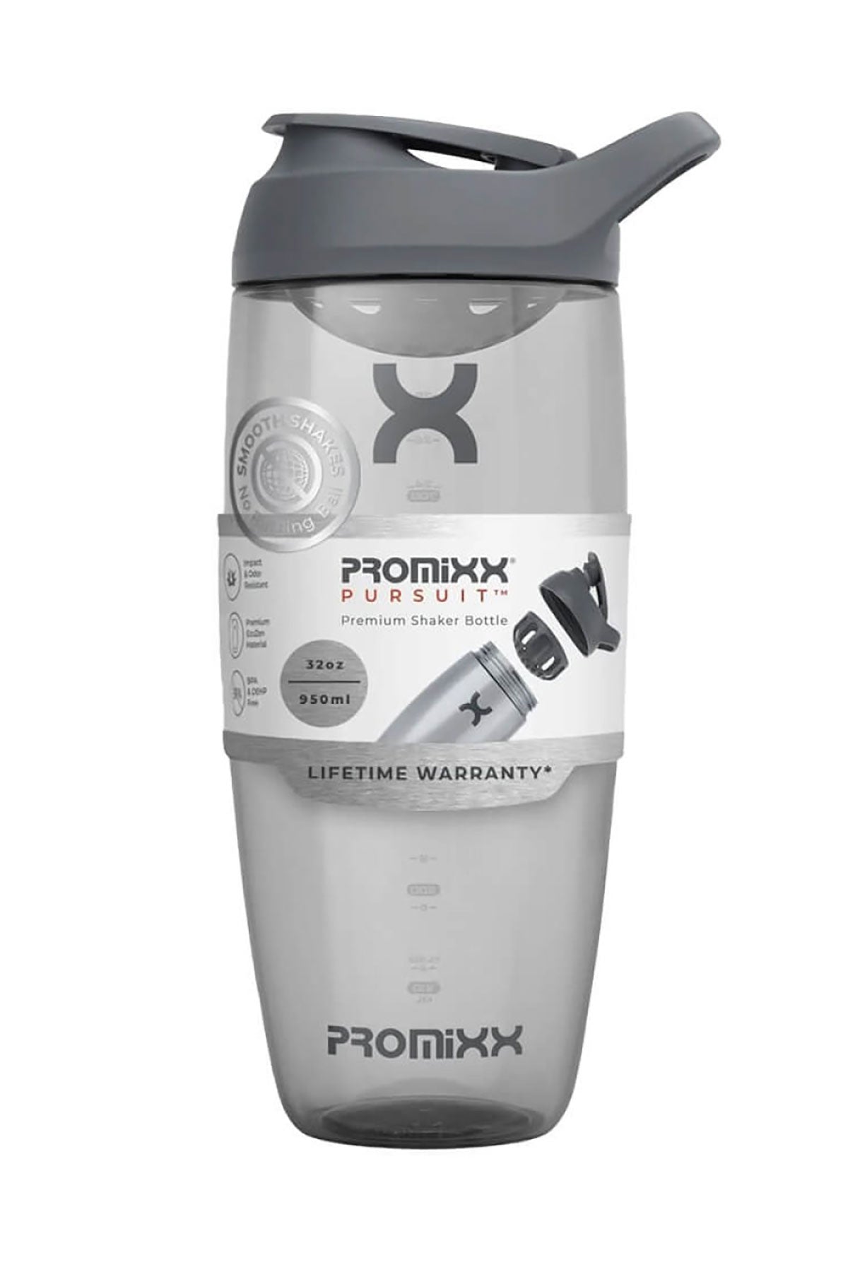 Promixx Pursuit 32oz Classic Custom Shaker Bottles, Graphite