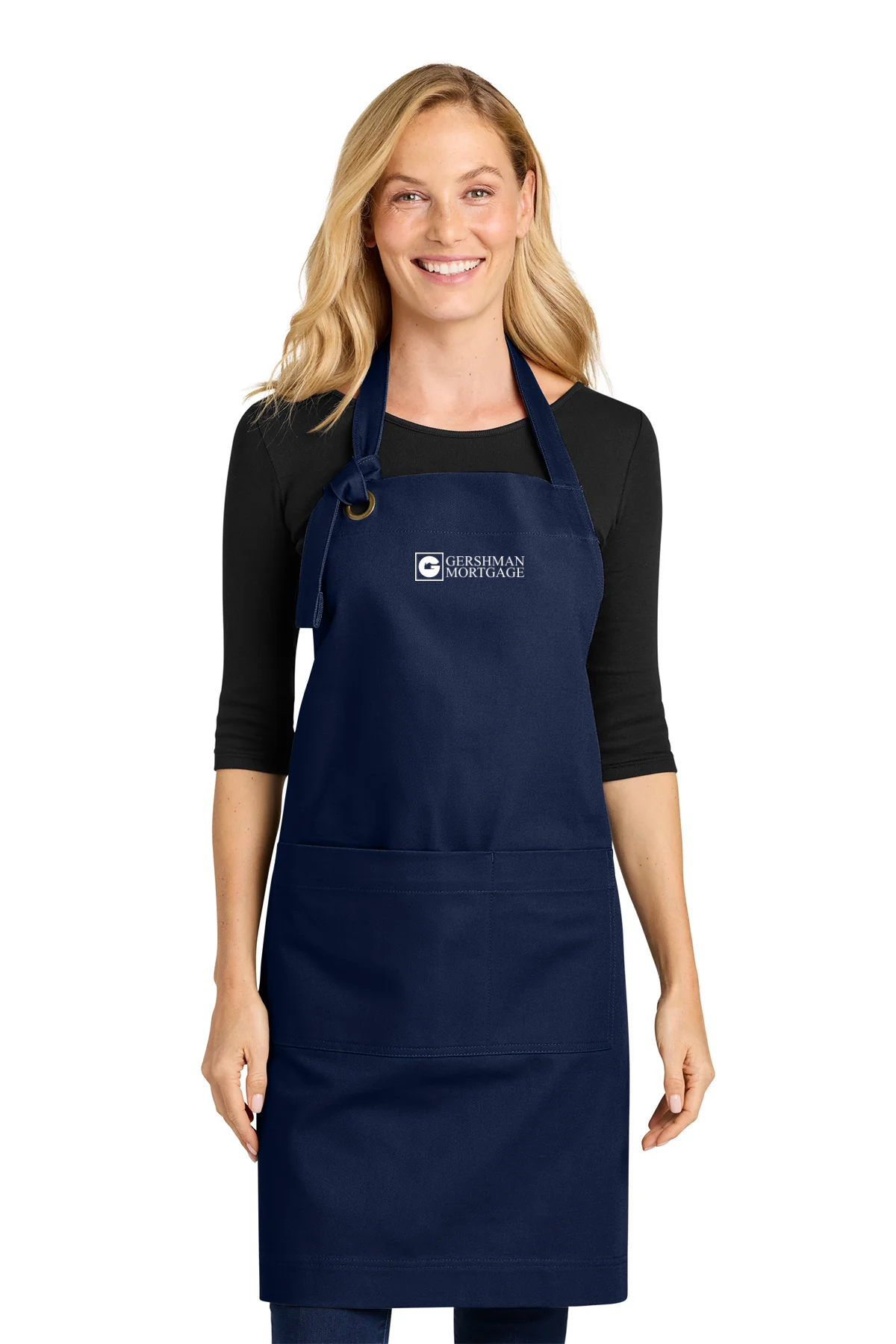Port Authority Signature Heavy Twill Bib Apron, True Navy [Gershman Mortgage]