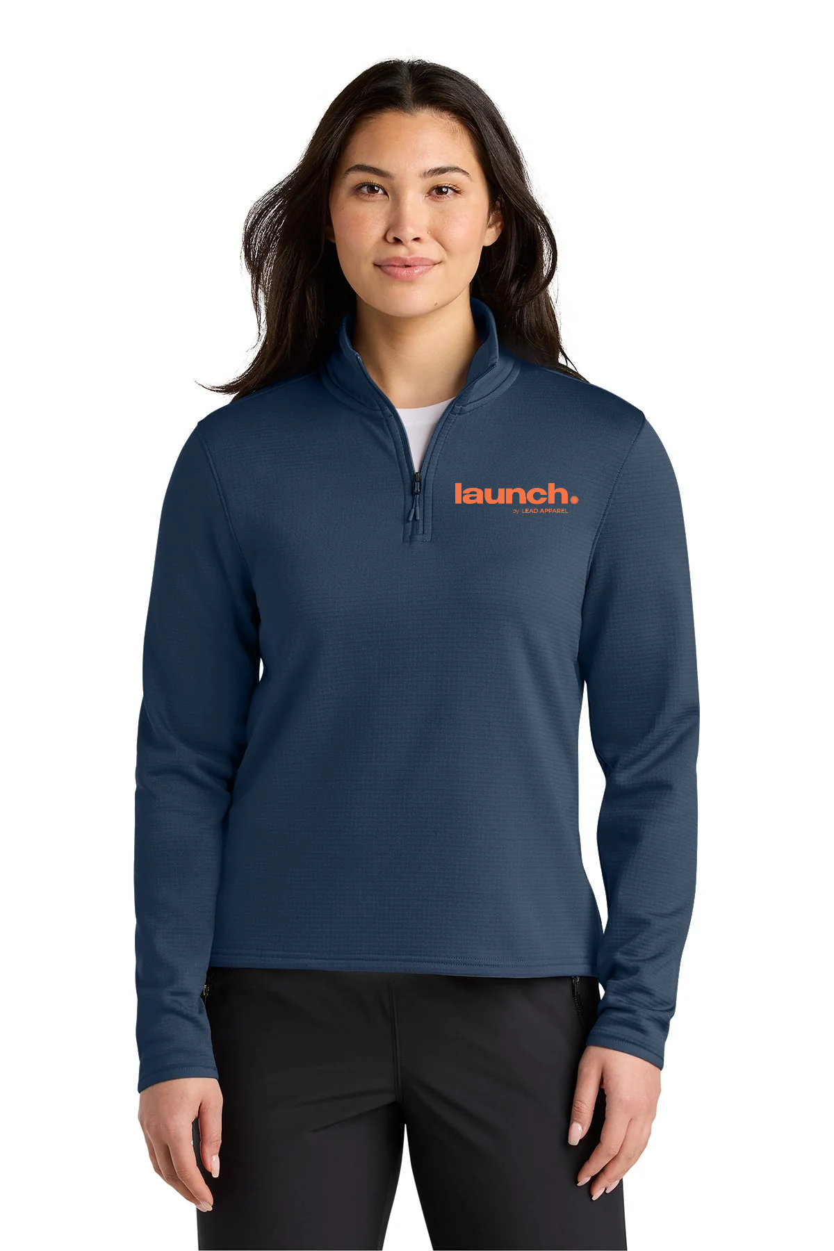 The North Face Womens Aim 1/4-Zip Custom Fleeces, Summit Navy [Launch]