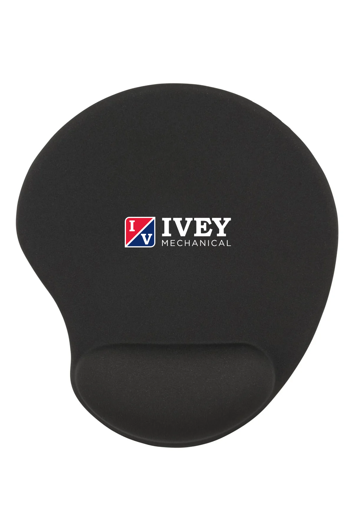 Solid Jersey Gel Custom Mouse Pad / Wrist Rest, Black [Ivey Mechanical Company]