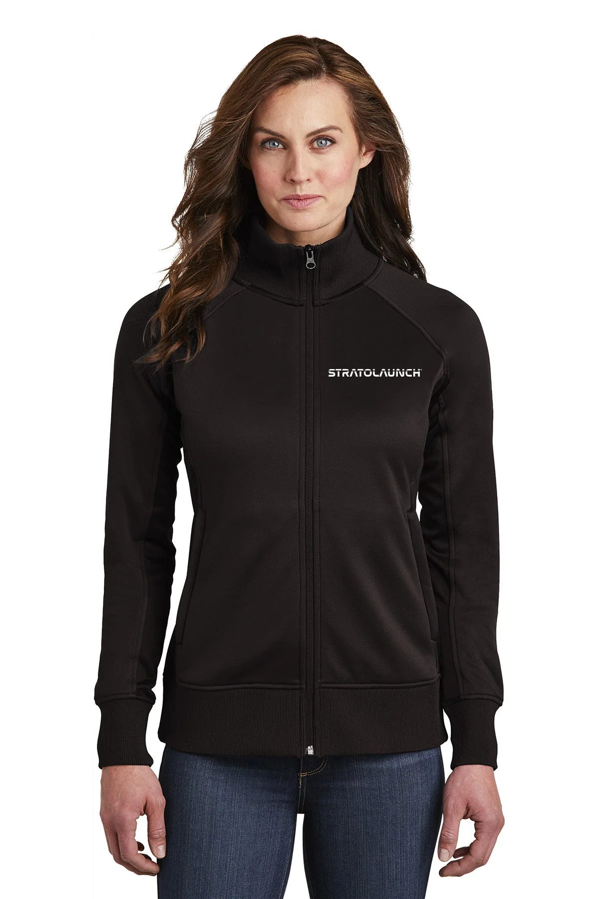 North Face Ladies Tech FullZip Fleece Jacket TNF Black [Stratolaunch]