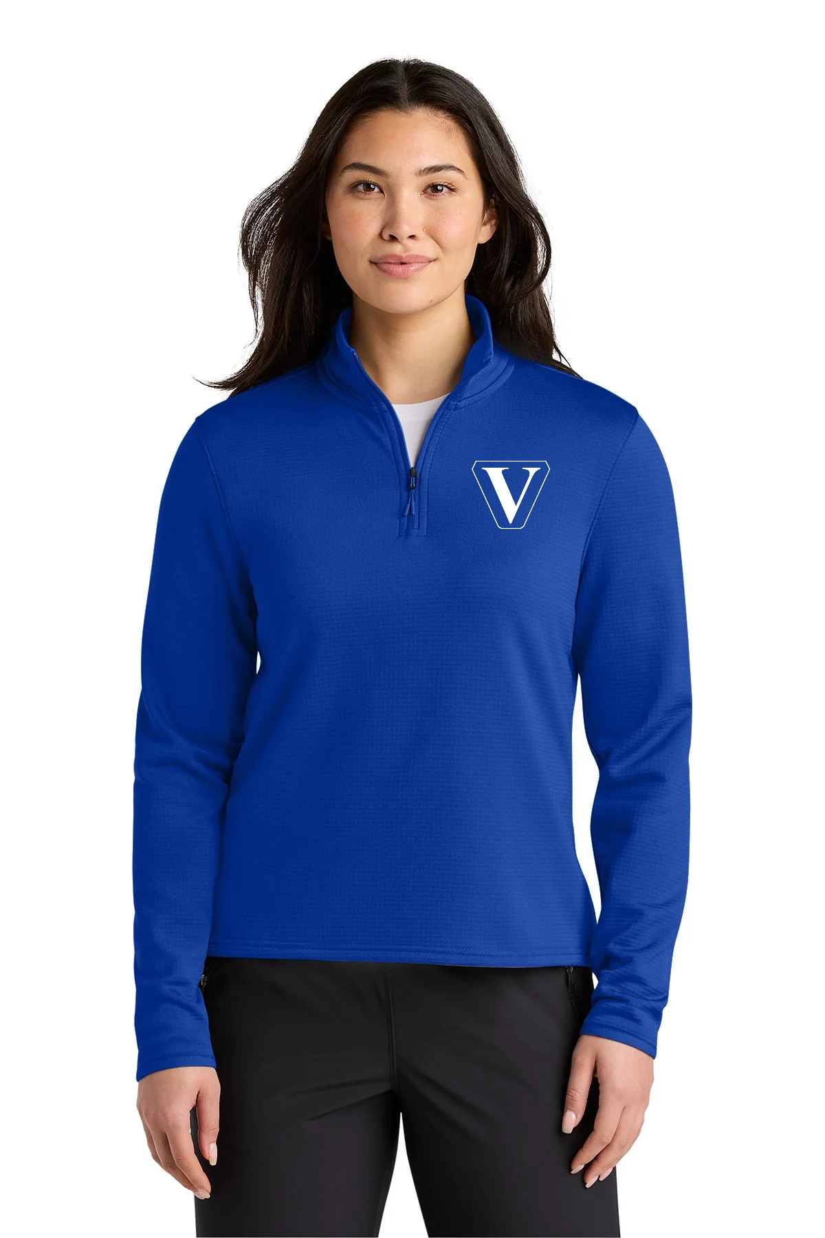 The North Face Womens Aim 1/4-Zip Custom Fleeces, TNF Blue [Vision Electric and Systems]