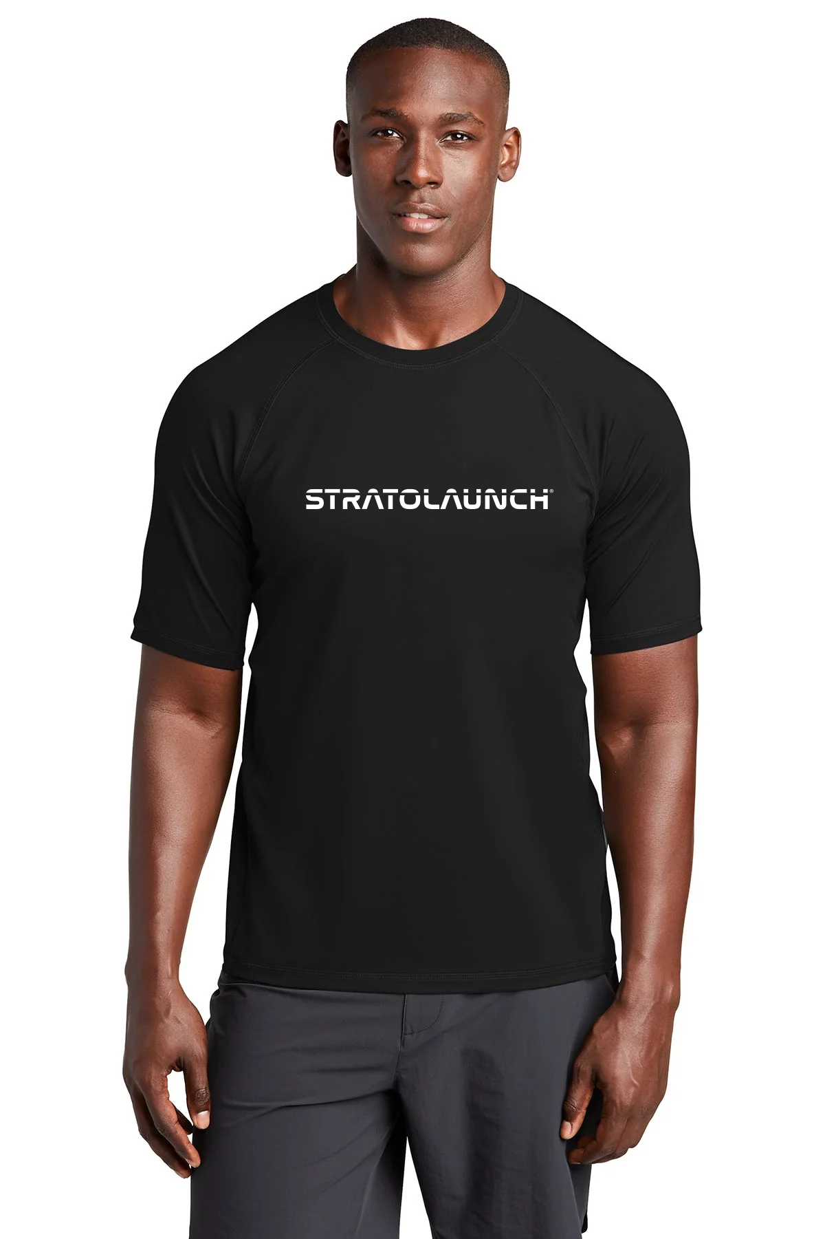 Sport-Tek Rashguard Tee, Black [Stratolaunch]