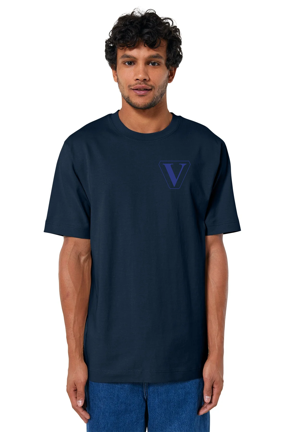 Stanley Stella Unisex Freestyler Heavyweight Custom Tee's, French Navy [Vision Electric and Systems]