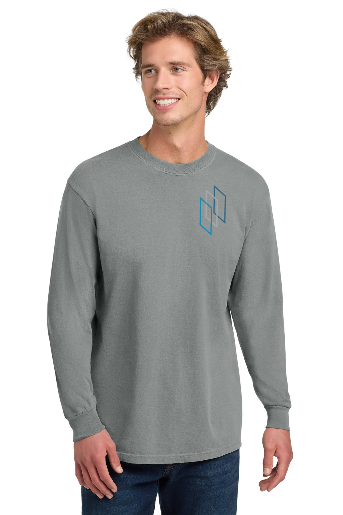 Comfort Colors Heavyweight Custom Ring Spun Long Sleeve Tees, Granite [Glazing Solutions]