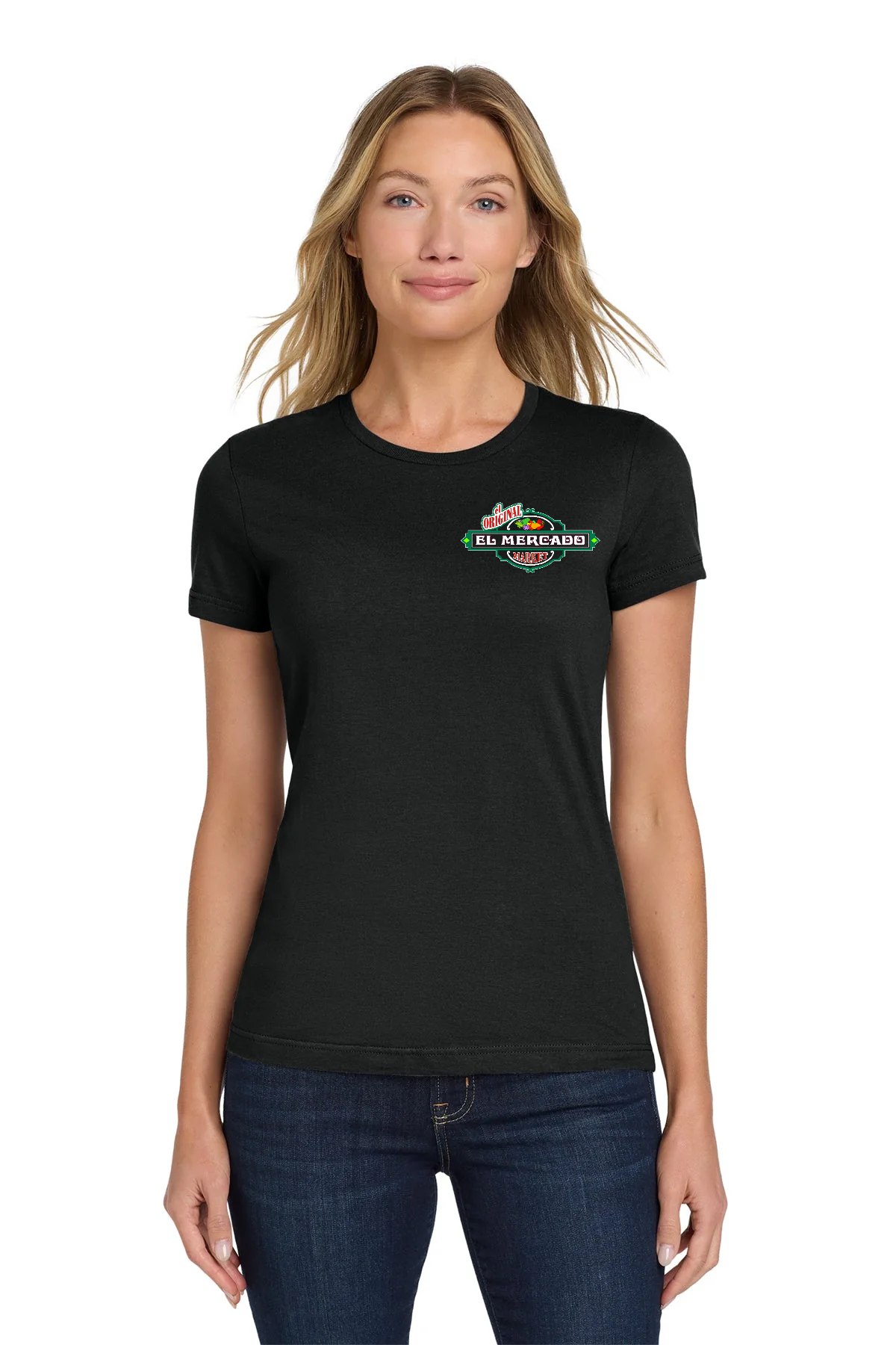 Gildan Softstyle Ladies T Shirt Black [El Mercado Market]