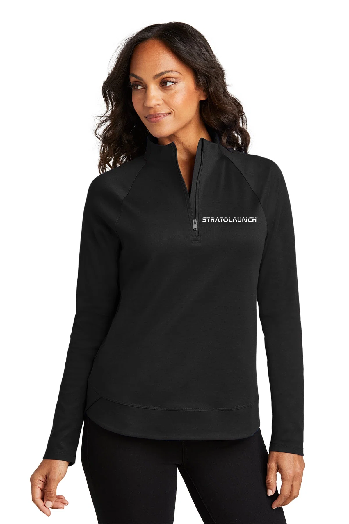 Port Authority Ladies C-Free Cypress Custom 1/4-Zips, Deep Black [Stratolaunch]