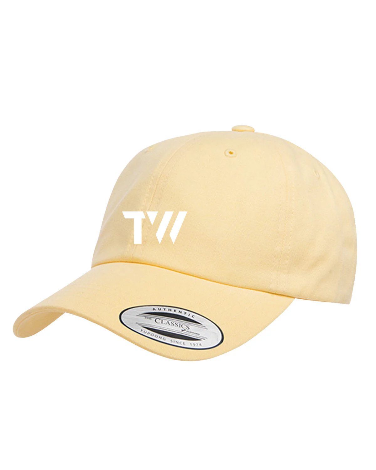 Yupoong Peached Cotton Twill Custom Dad Caps, Yellow [TW Constructors]