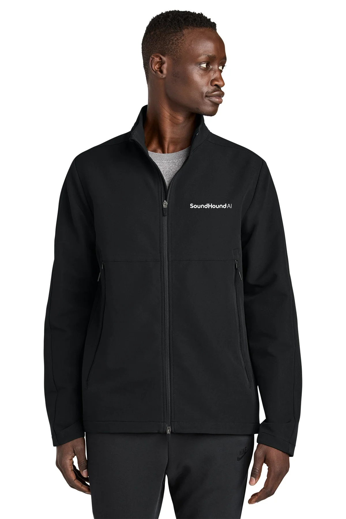 Nike Full-Zip Custom Soft Shell Jackets, Black [Soundhound AI]