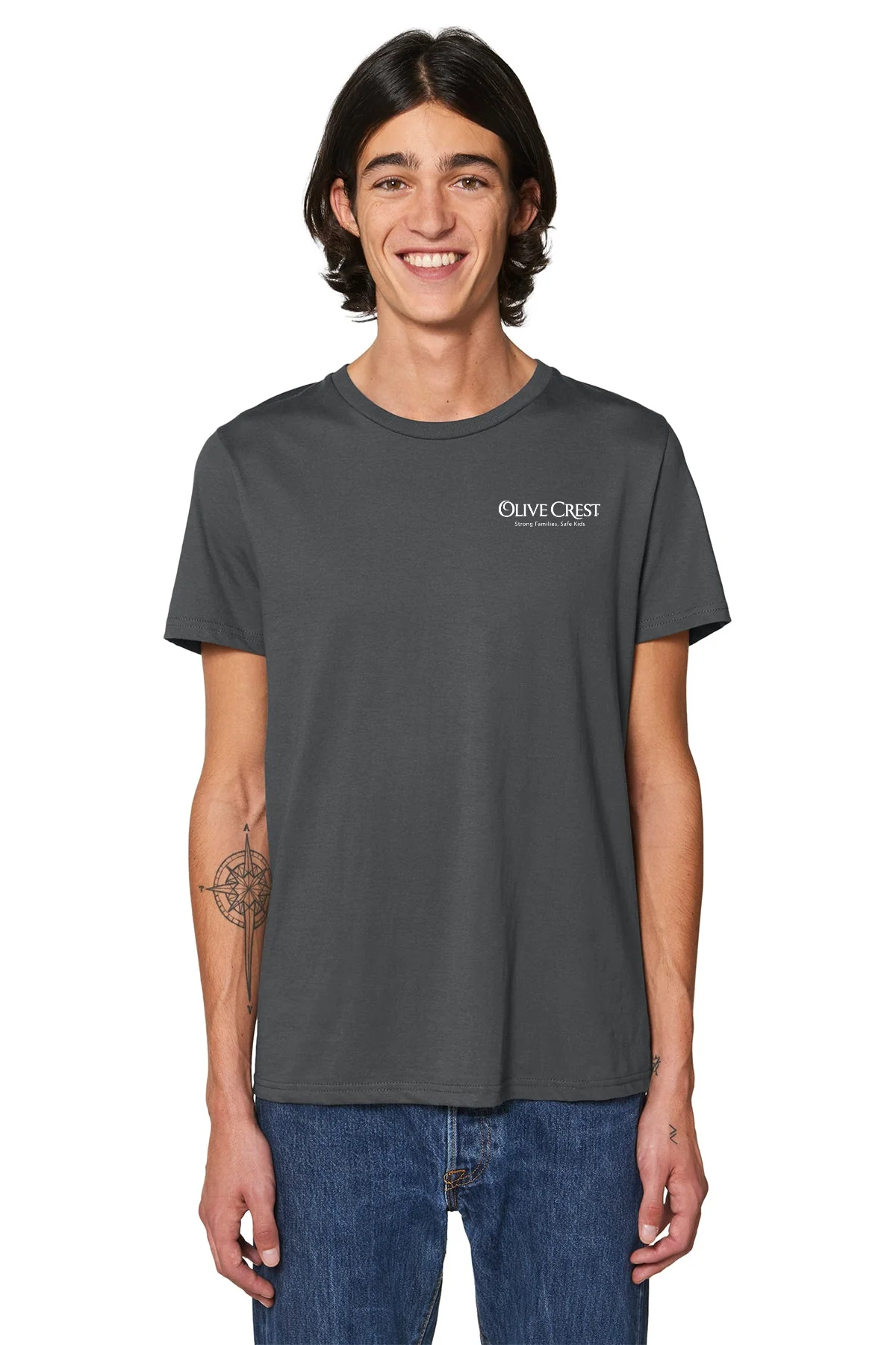 Stanley Stella Unisex Rocker Custom Tee's, Anthracite [Olive Crest]
