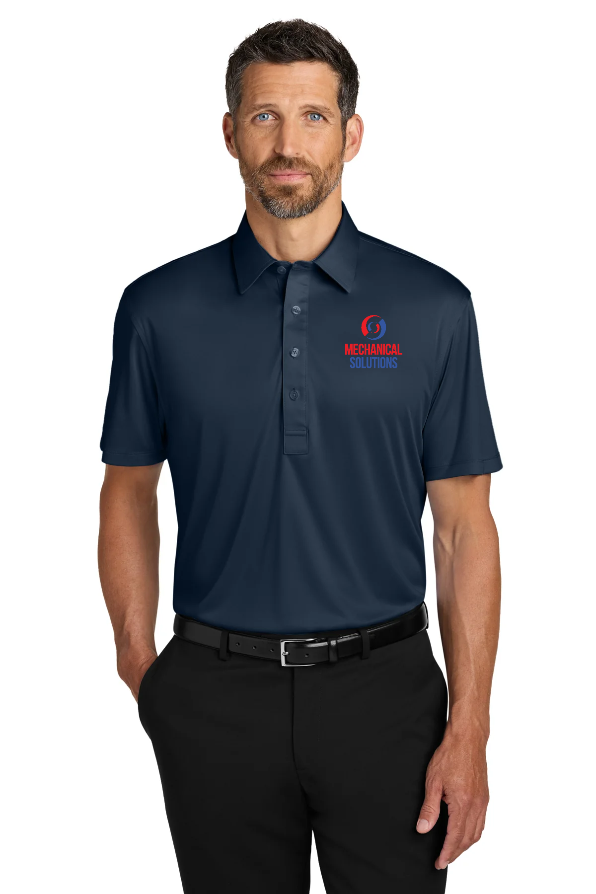 Port Authority Shirt Collar Polo, River Blue Navy [Mechanical Solutions]