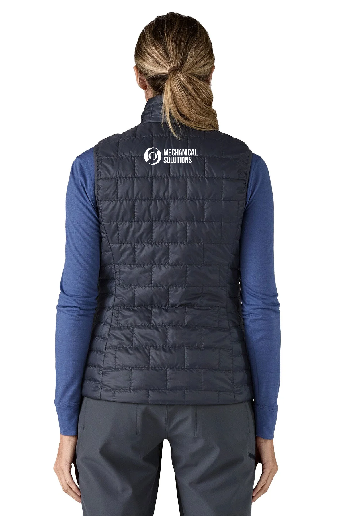 Patagonia Womens Nano Puff Custom Vests, Smolder Blue [Mechanical Solutions]