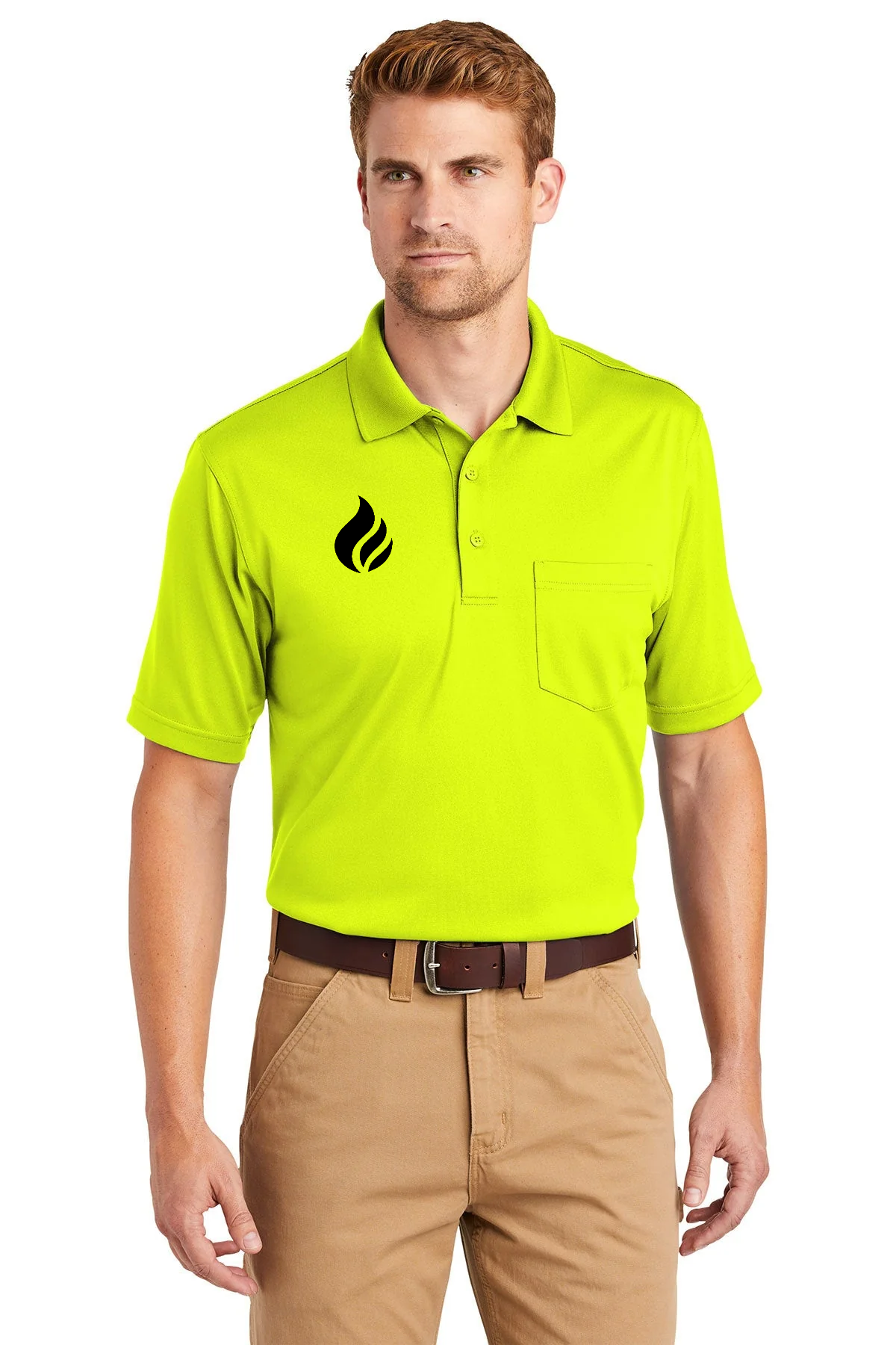 CornerStone Snag-Proof Pocket Polo, Safety Yellow [Fire Solutions]