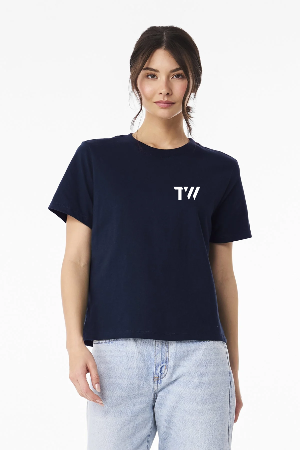 Bella Canvas Womens Heavyweight Custom Tee's, Navy [TW Constructors]