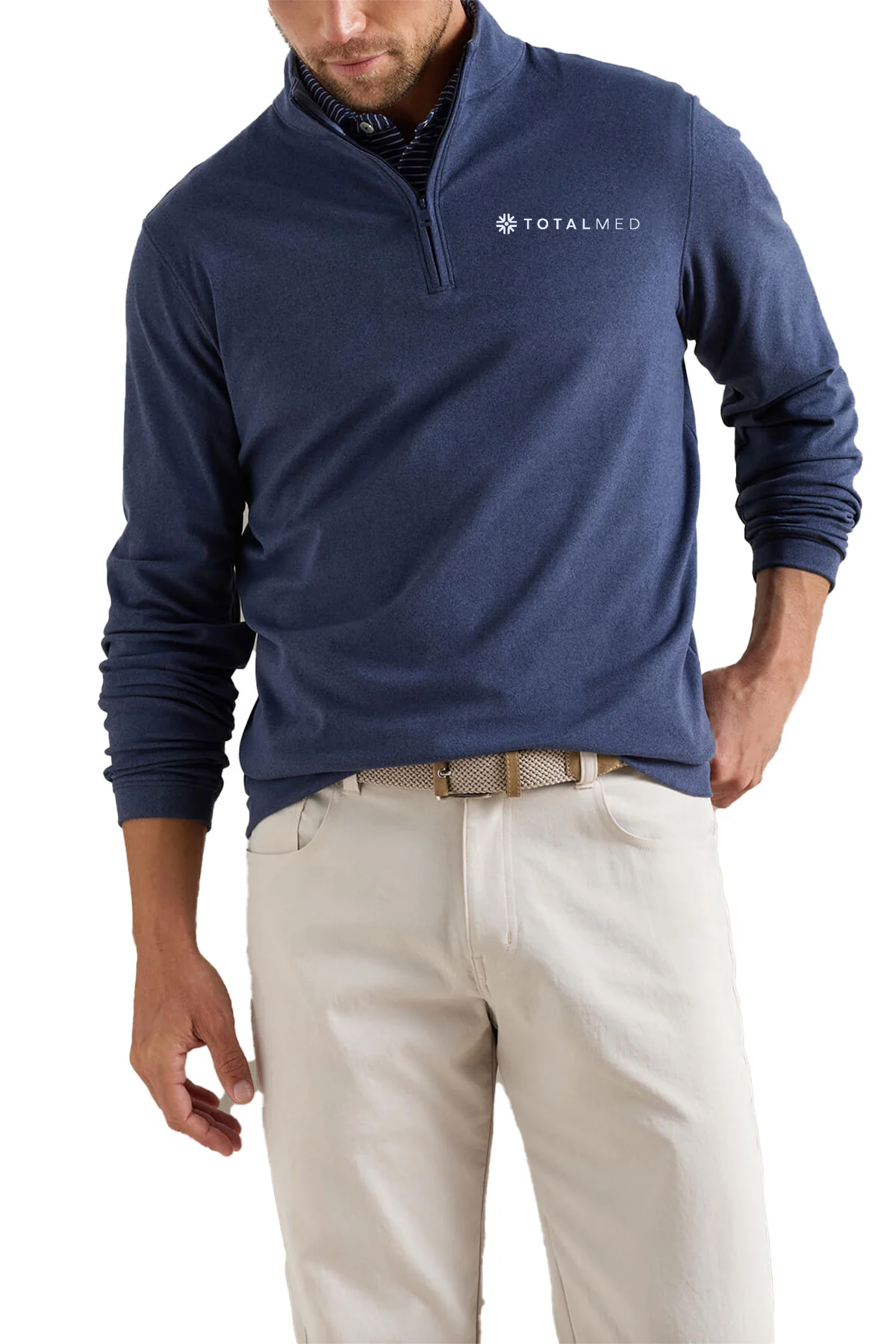 Peter Millar Ardent Air Performance Custom Quarter-Zips, Navy [TotalMed SURGE Store]