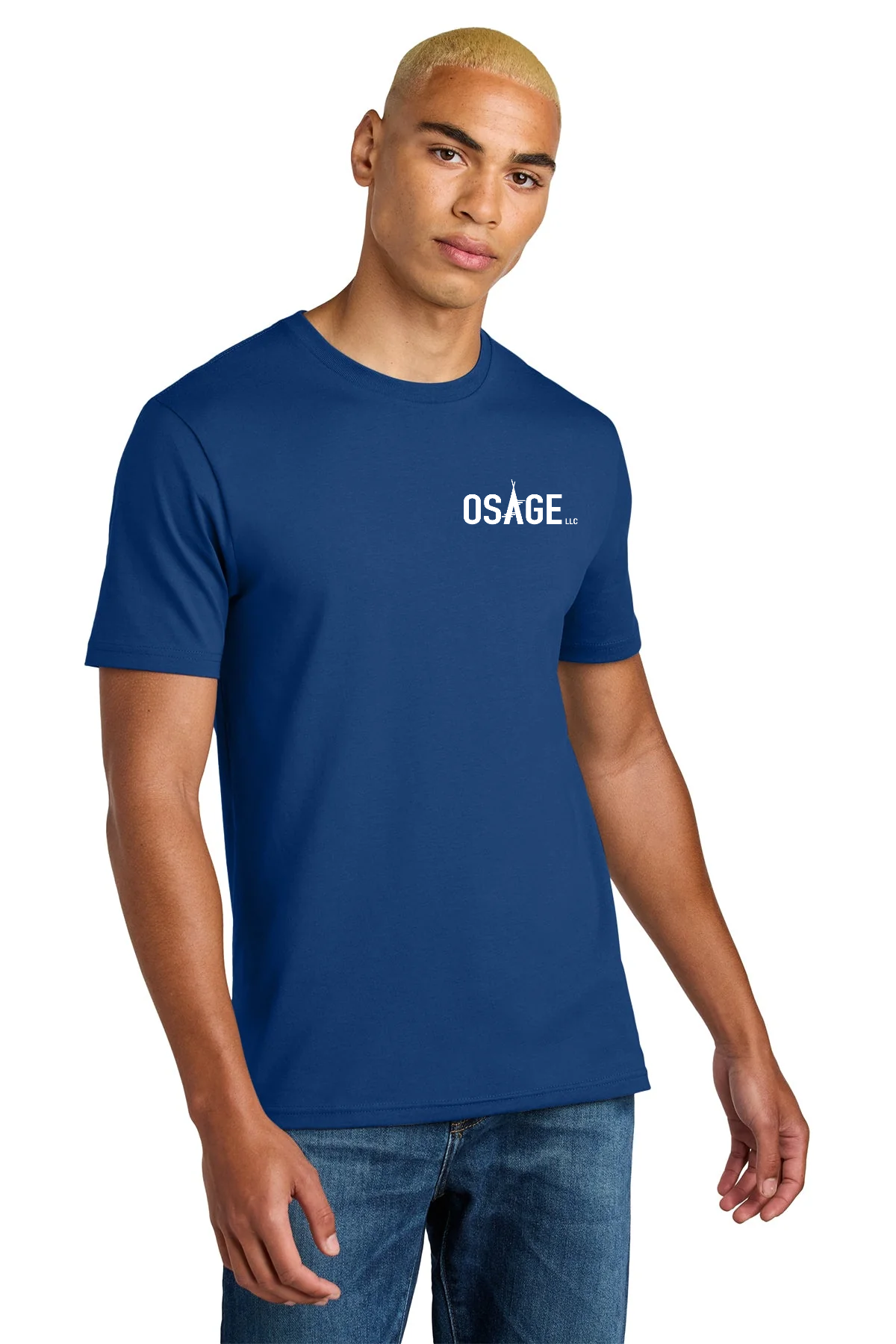 District Perfect Weight Icon Custom Tees, Deep Royal [Osage LLC]