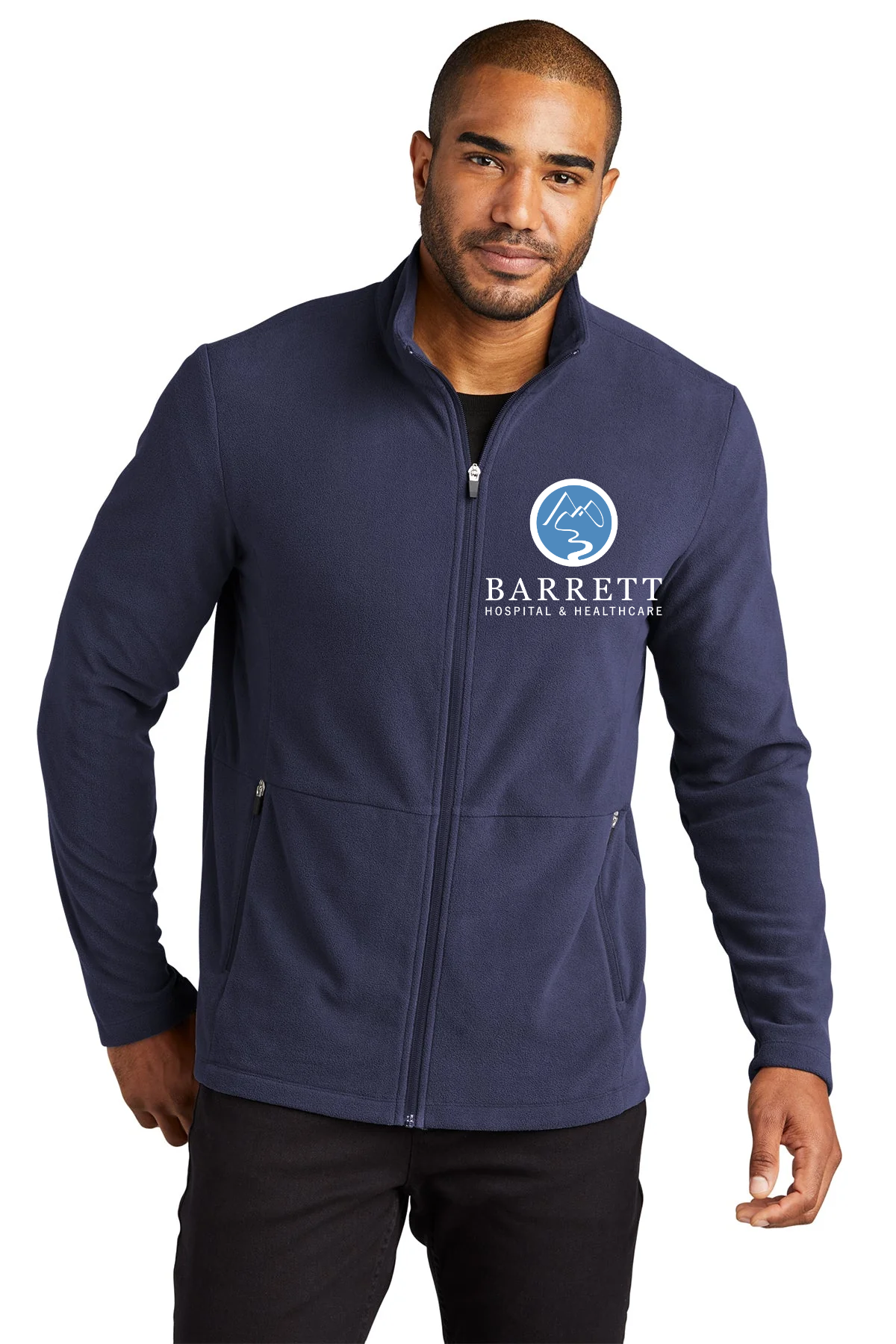 Port Authority Accord Microfleece Custom Jackets, Navy [Barrett Hospital and Healthcare]