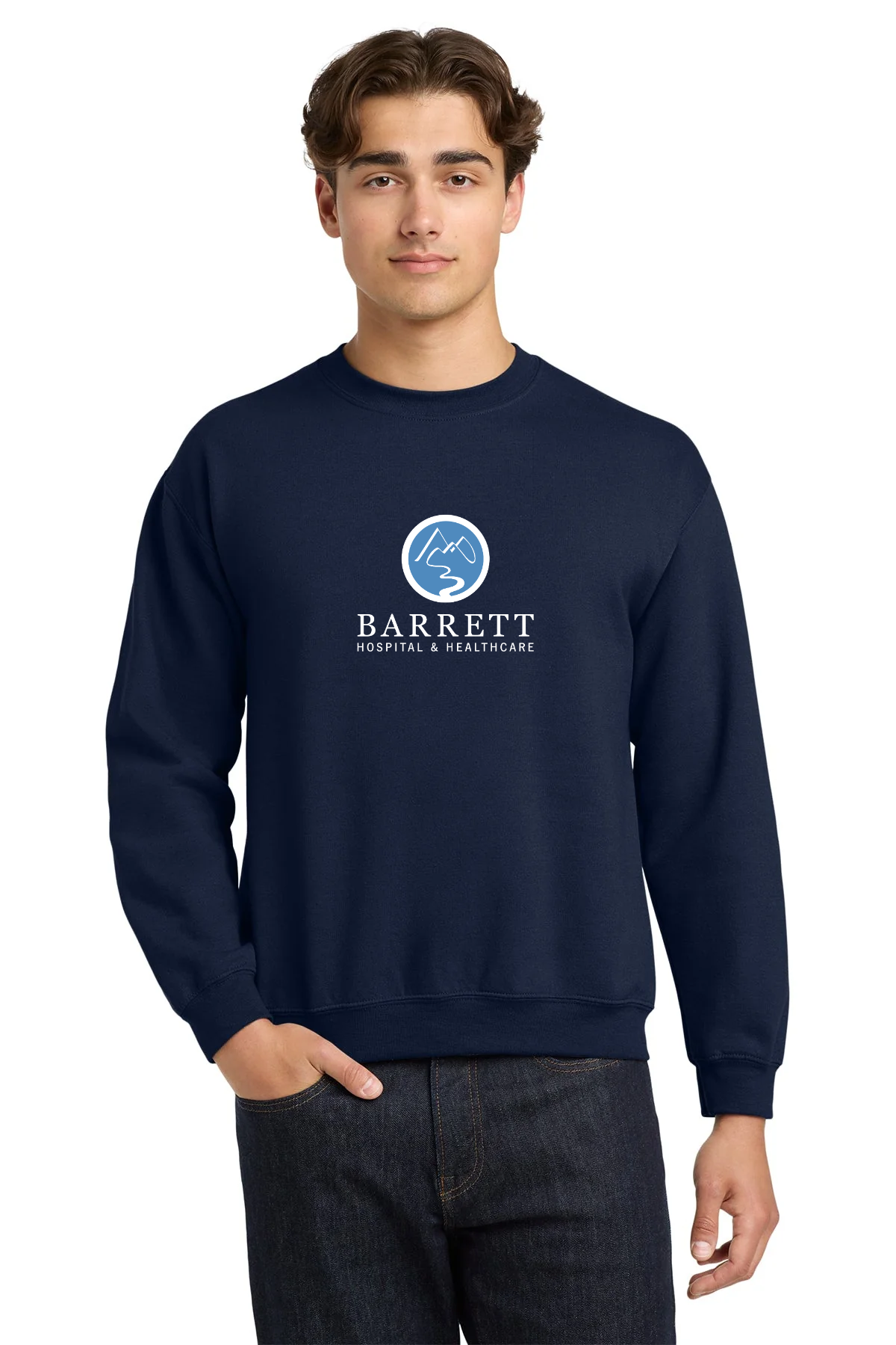Gildan Heavy Blend Crewneck Sweatshirt Navy [Barrett Hospital and Healthcare]