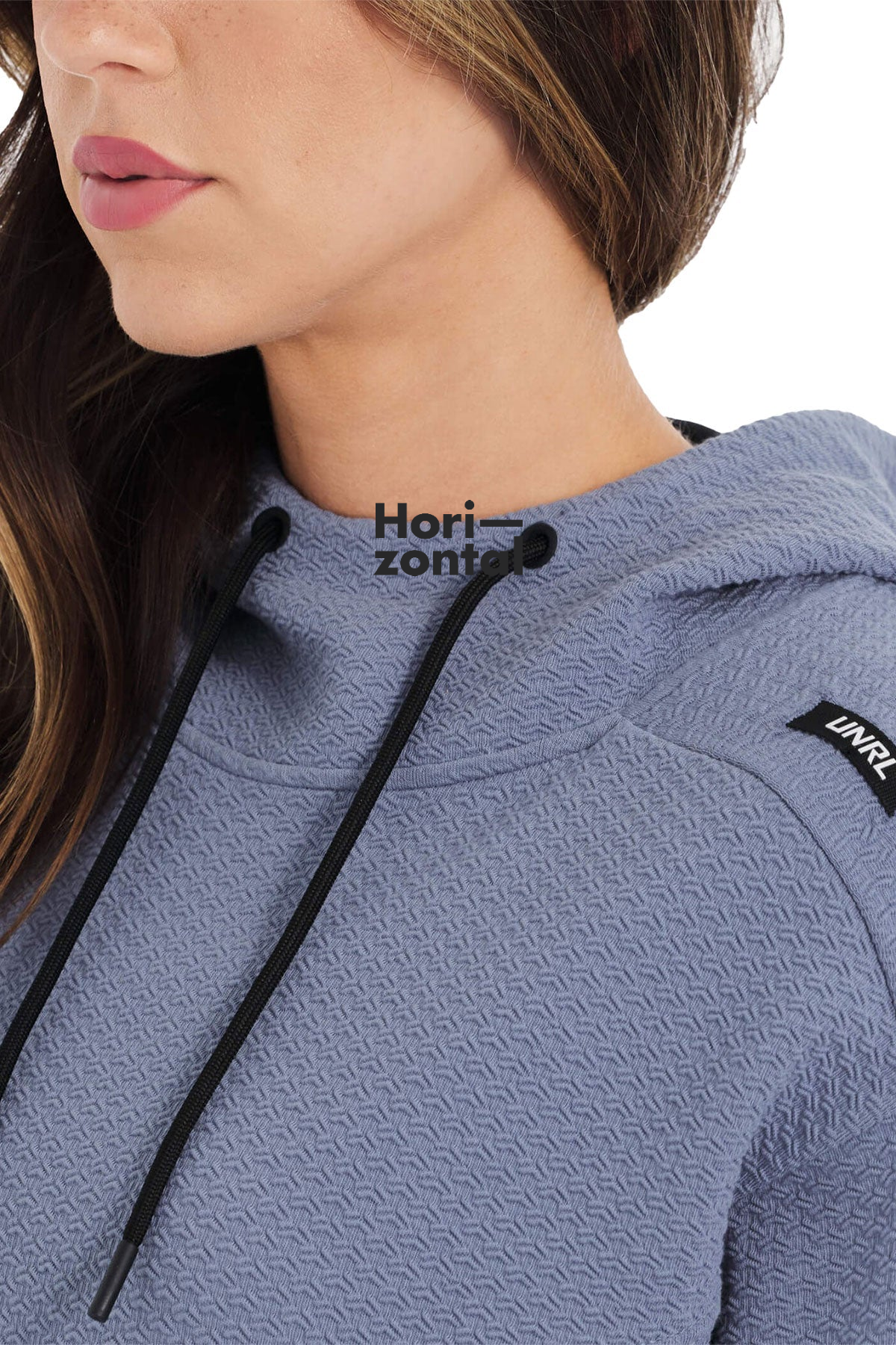 UNRL Womens Elevation Custom Hoodies, Storm Blue [Horizontal Talent]