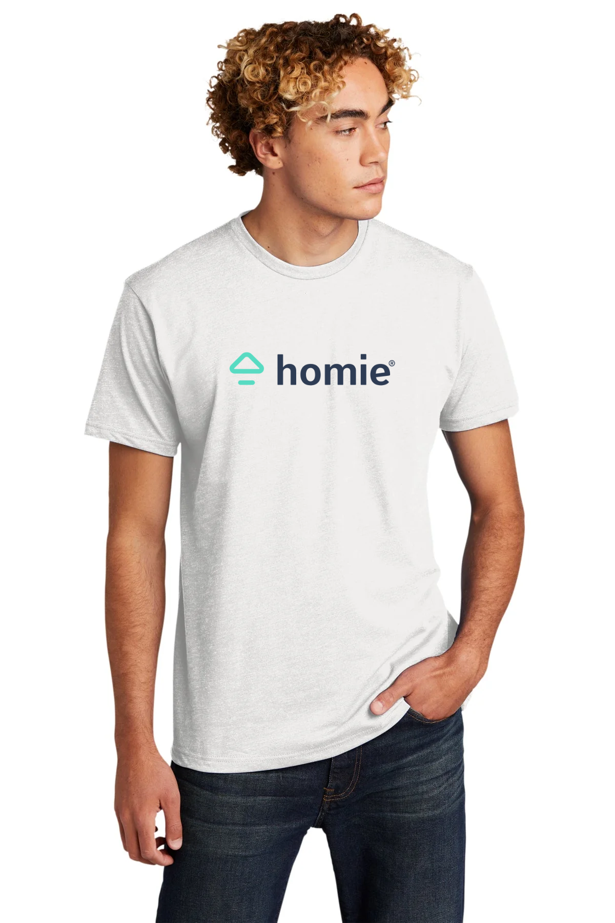 Next Level Unisex CVC Customized T-Shirts, White [Homie Real estate]