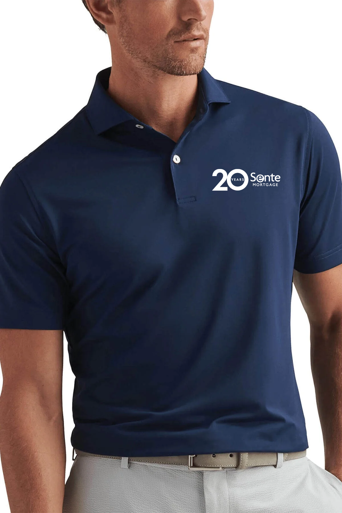 Peter Millar Soul Performance Mesh Custom Polos, Navy [Sente Mortgage]