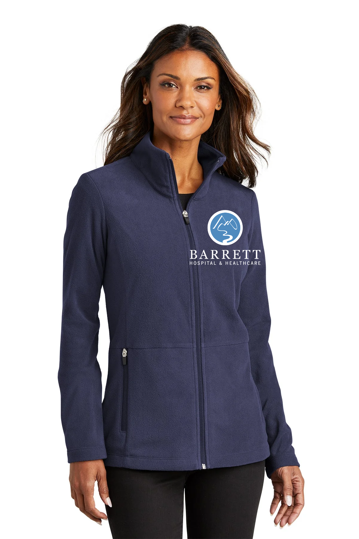 Port Authority Womens Accord Microfleece Custom Jackets, Navy [Barrett Hospital and Healthcare]