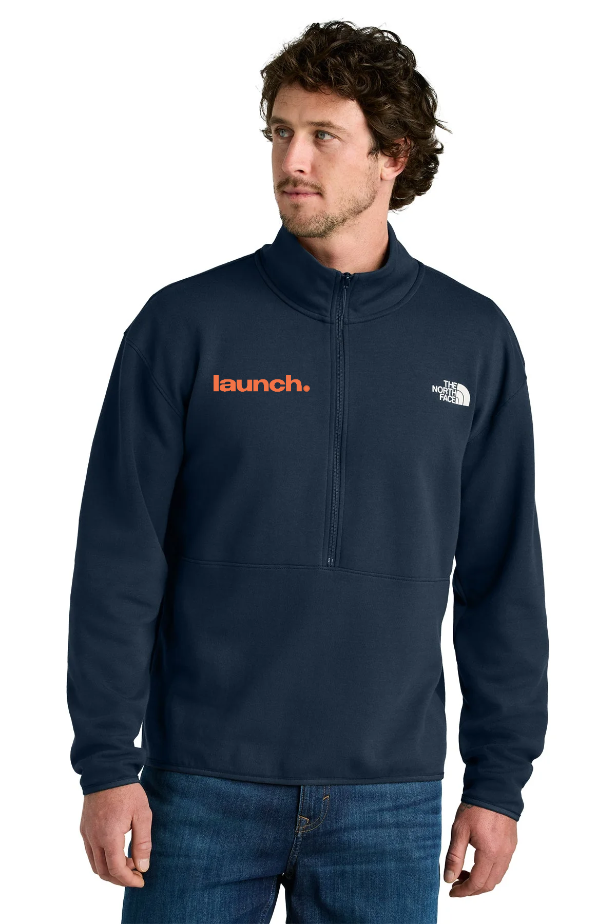 The North Face Double-Knit 1/2-Zip Custom Fleece, Summit Navy [Launch]