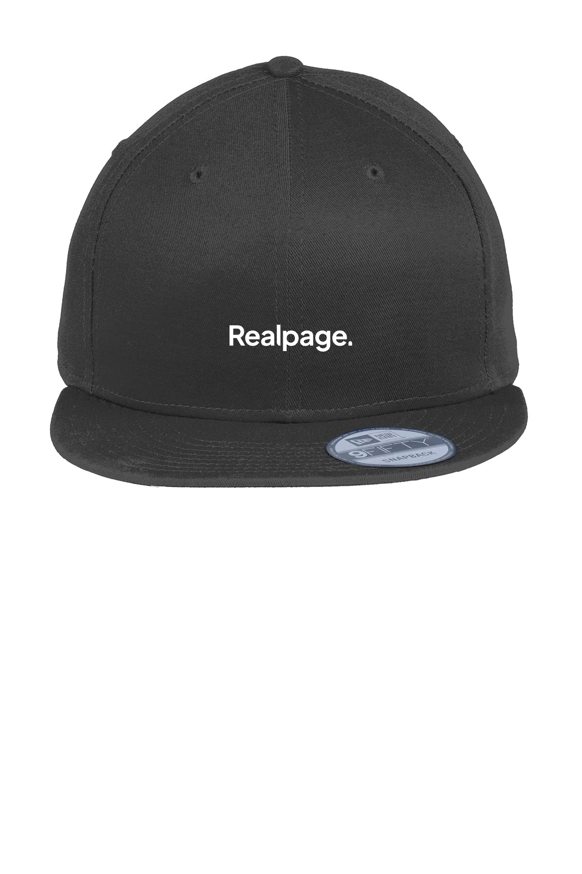 New Era Flat Bill Snapback Customized Caps, Black [RealPage]