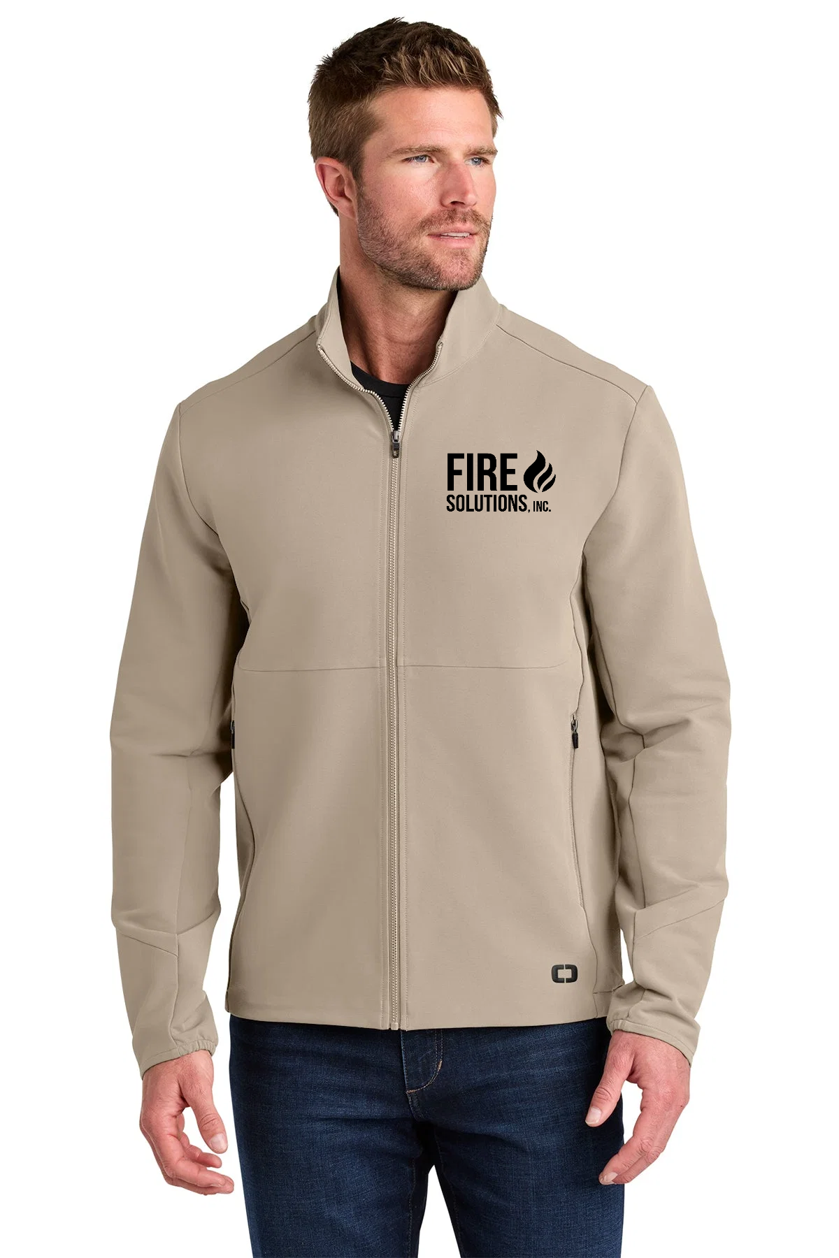 OGIO Kinetic Soft Shell Custom Jackets, Sahara [Fire Solutions]