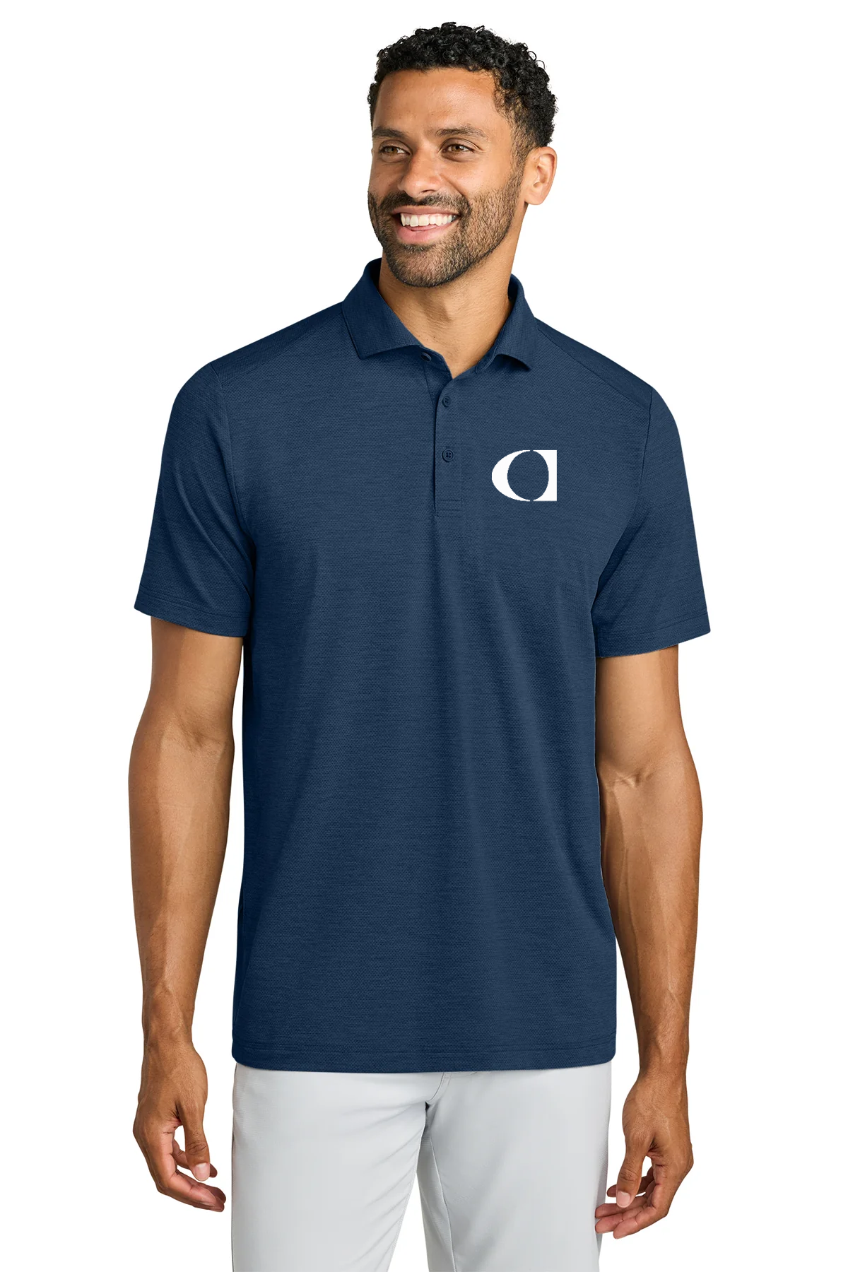 TravisMathew Onward Custom Polos, Navy Heather [Corporate Installations]
