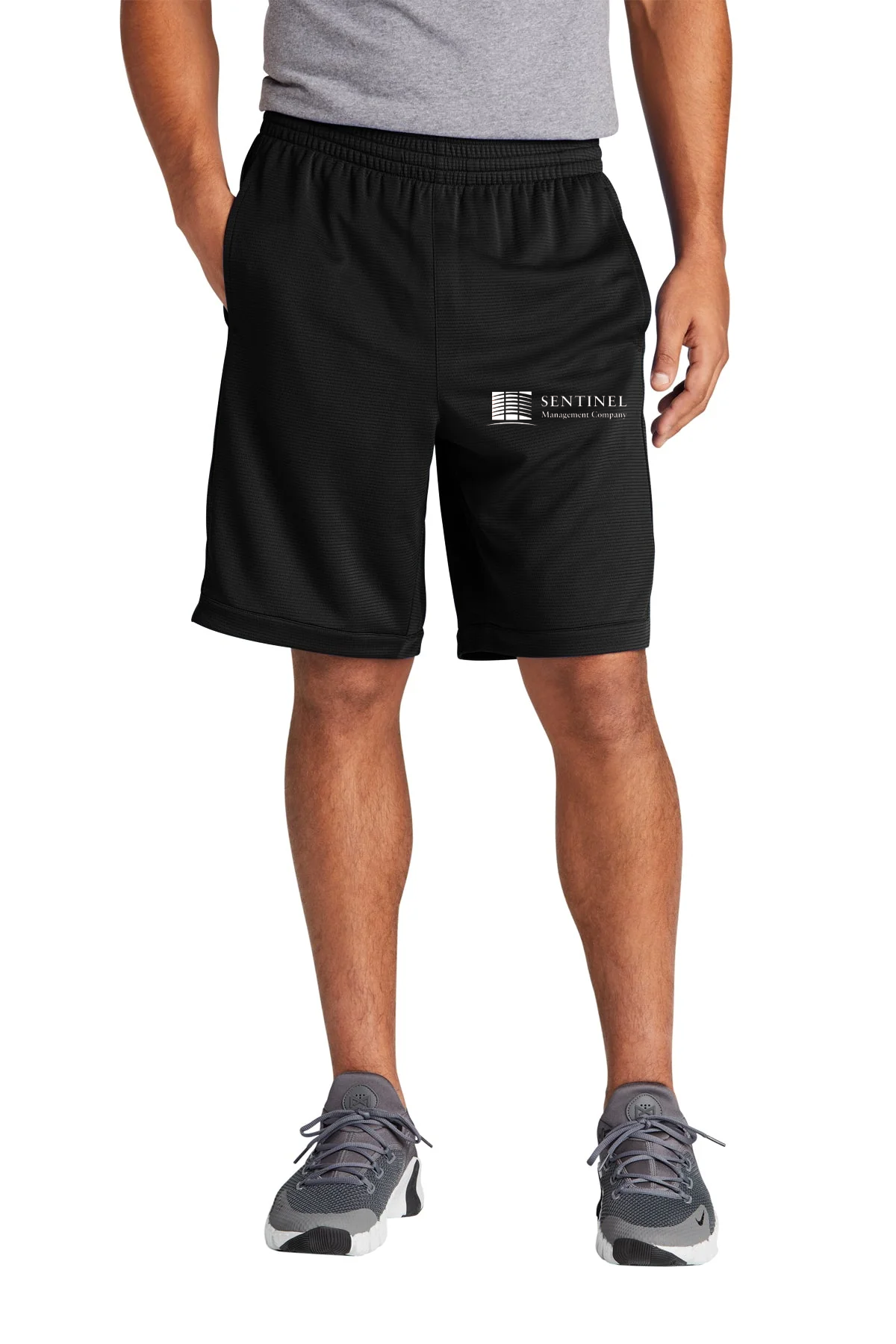 Sport-Tek Custom PosiCharge Position Shorts with Pockets, Black [Sentinel Management]