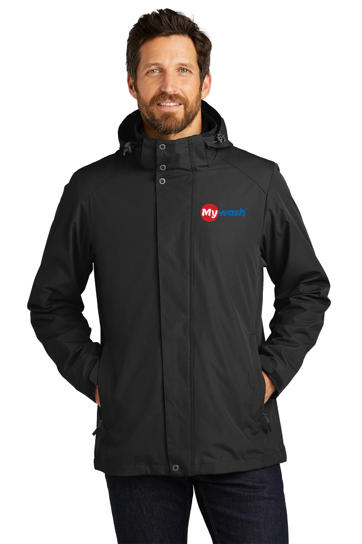 Port Authority All-Weather 3-in-1 Customized Jackets, Black [MyWash Car Wash]