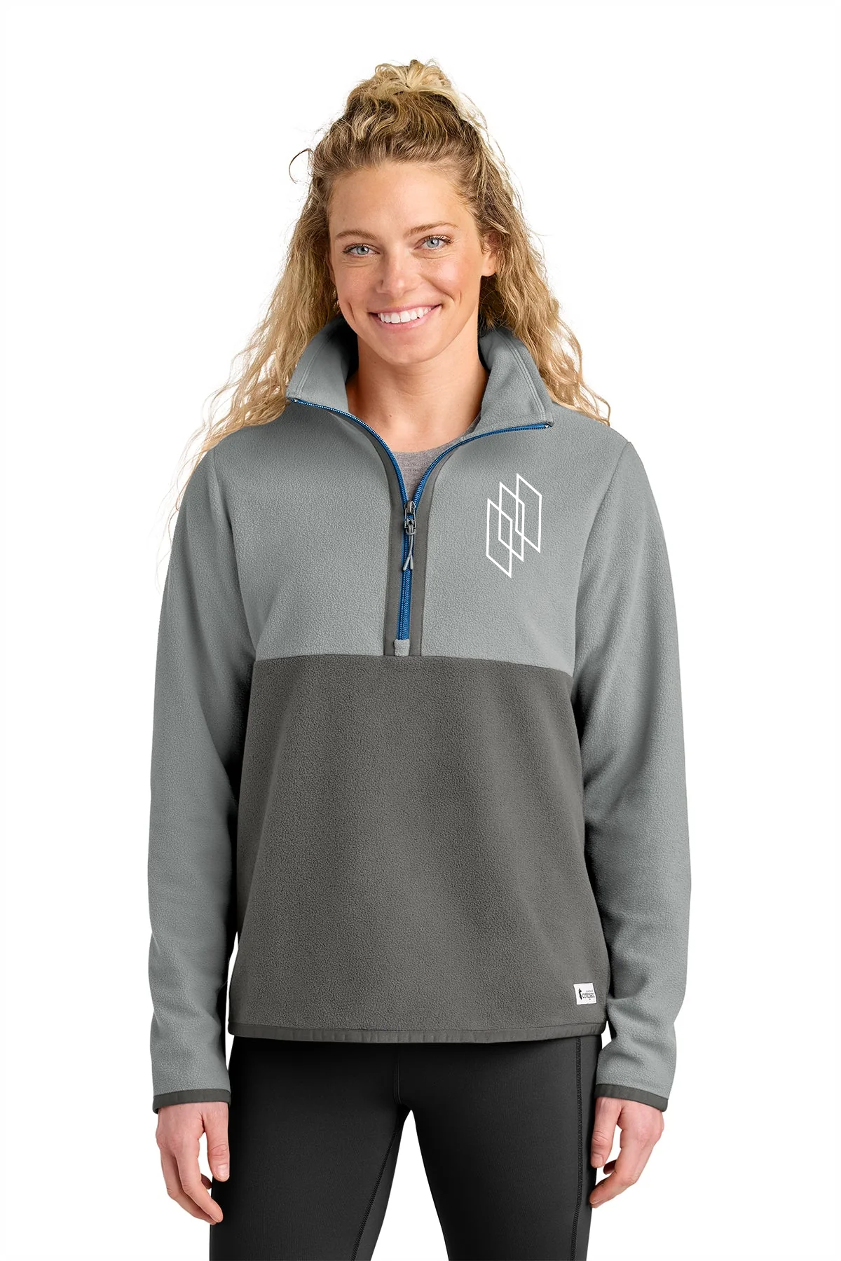 Cotopaxi Womens Amado Custom 1/2-Zips Fleece, Smoke/ Cinder [Glazing Solutions]