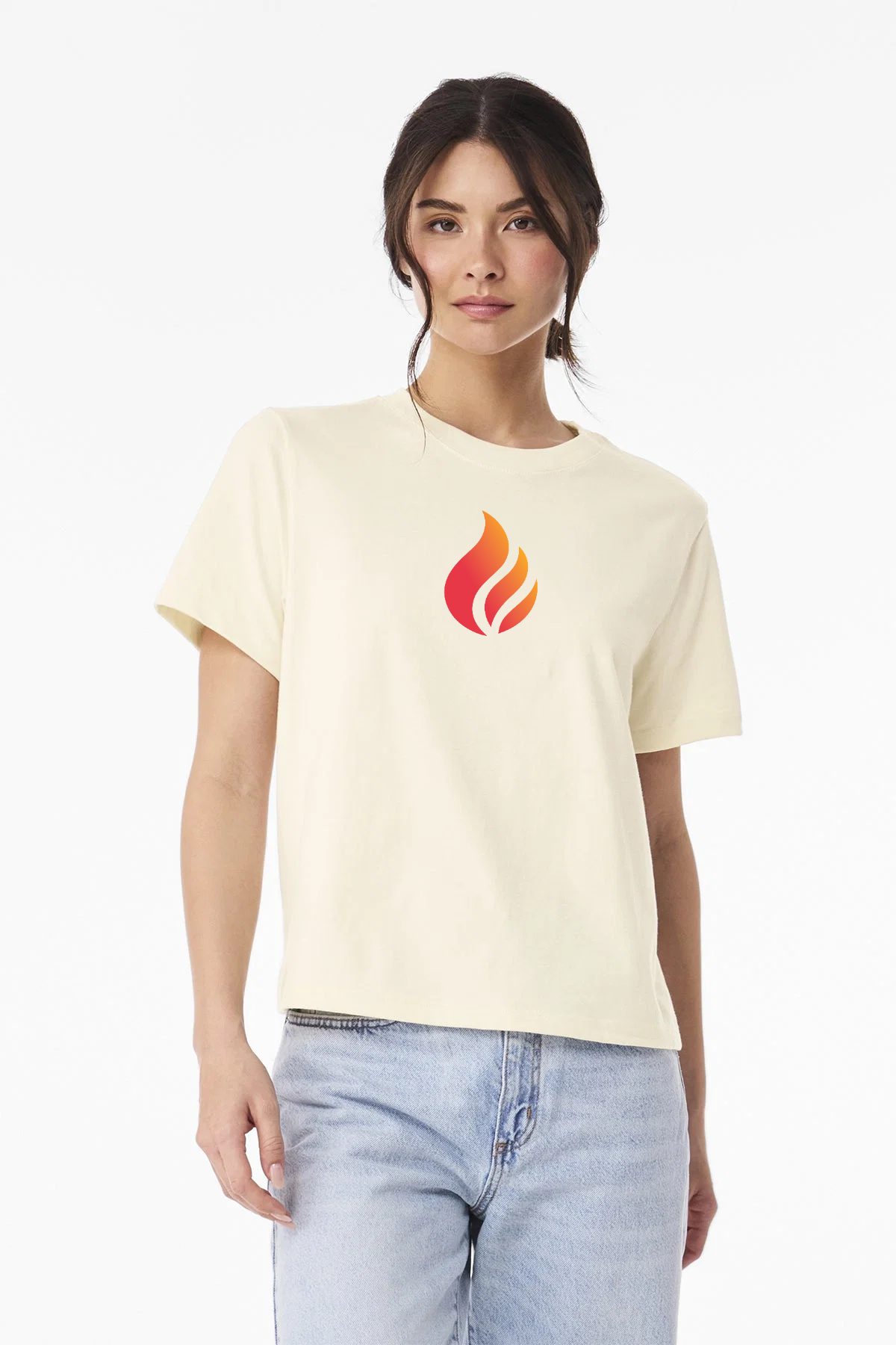 Bella Canvas Womens Heavyweight Custom Tee's, Natural [Fire Solutions]