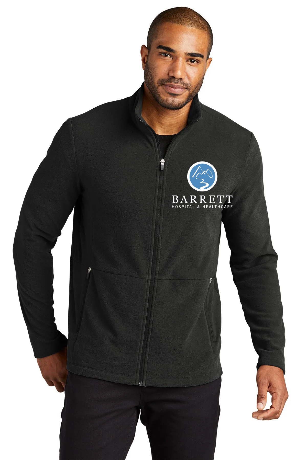 Port Authority Accord Microfleece Custom Jackets, Black [Barrett Hospital and Healthcare]